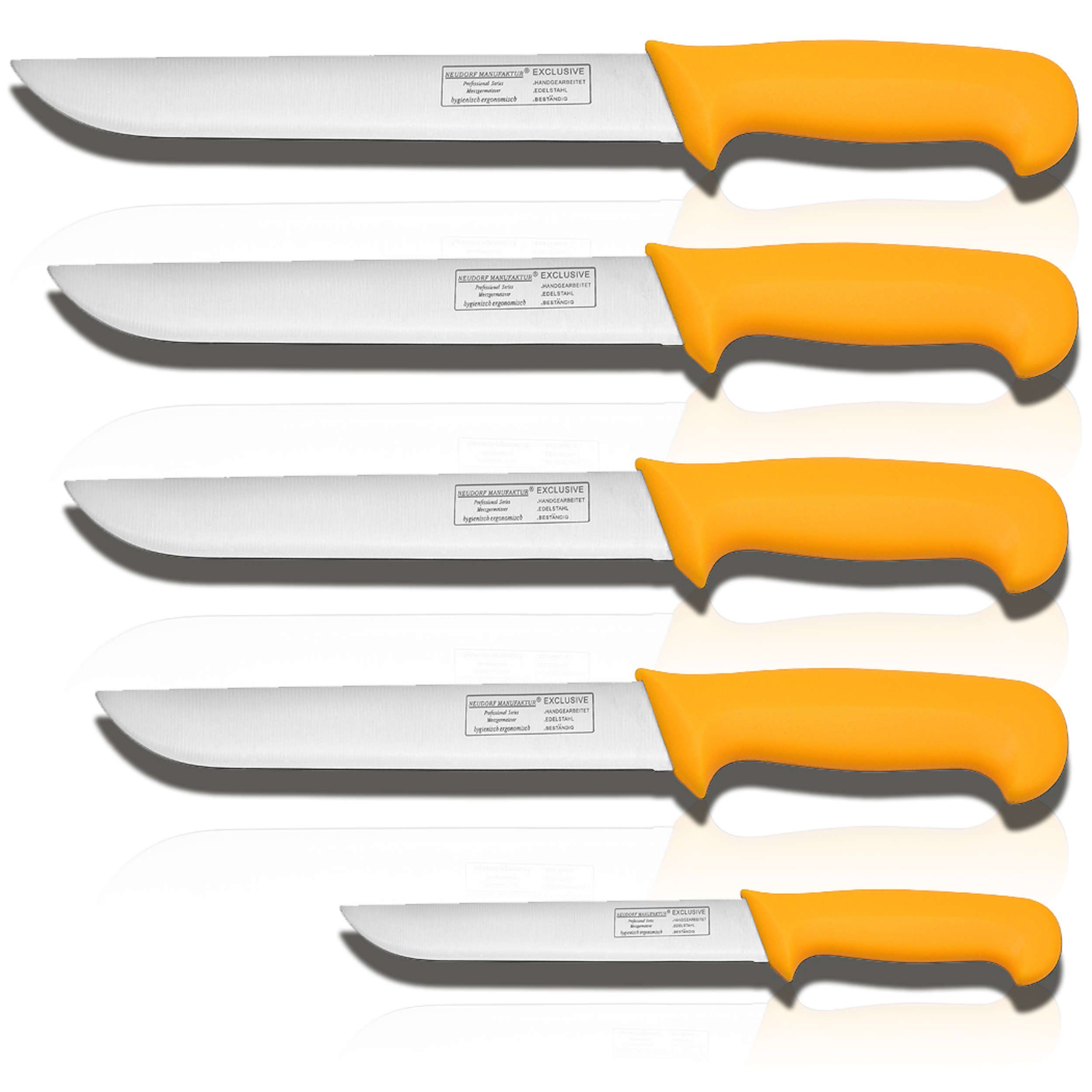 Melody Messer-Set Metzgermesser Set 5er Fleischermesser Stechmesser Ausbeinmesser (Set, 5-tlg., Fleischermesser, Stechmesser, Ausbeinmesser), sehr Scharf, Profiqualität