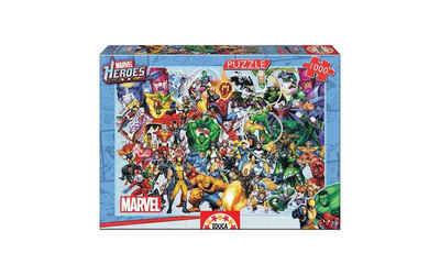 Educa Puzzle Marvel Heroes Collage 1000 Teile Puzzle, Puzzleteile