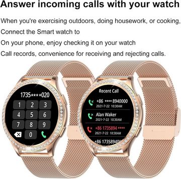 SGDDFIT Smartwatch (1,32 Zoll, Android iOS), Sportuhr mit 123 Sportmodi Blutdruckmessung Herzfrequenz Schrittzähler