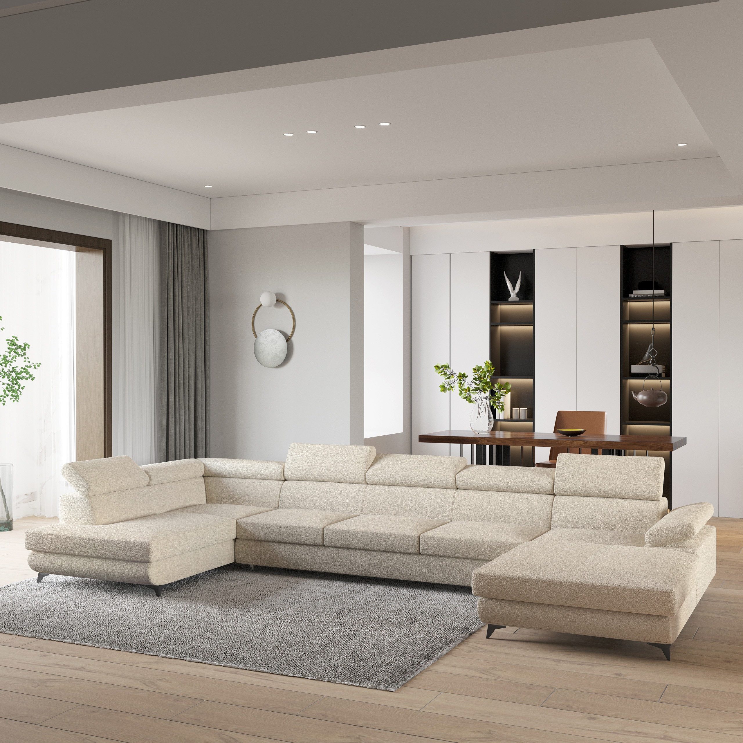 Masseno Ecksofa MONTIVA mit Schlaffunktion U-Form, günstig online kaufen