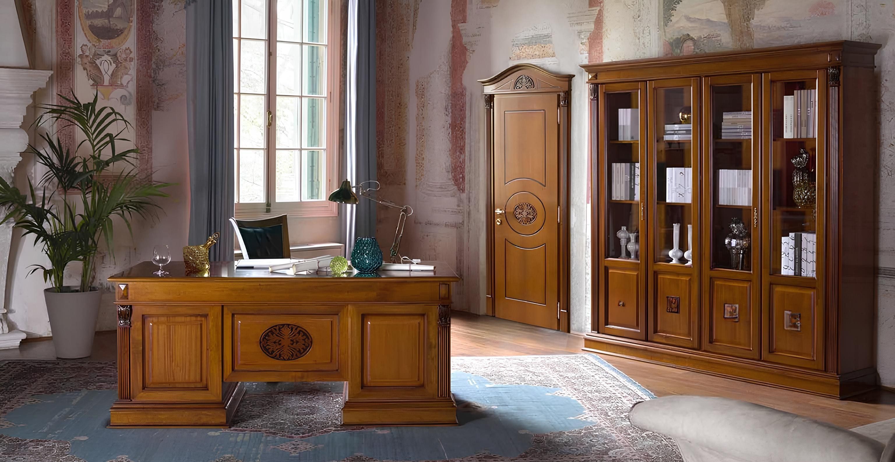 Xlmoebel Zimmertür Barock Innentür mit Zarge - Maßanfertigung aus Holz, Italien, Made in Europa