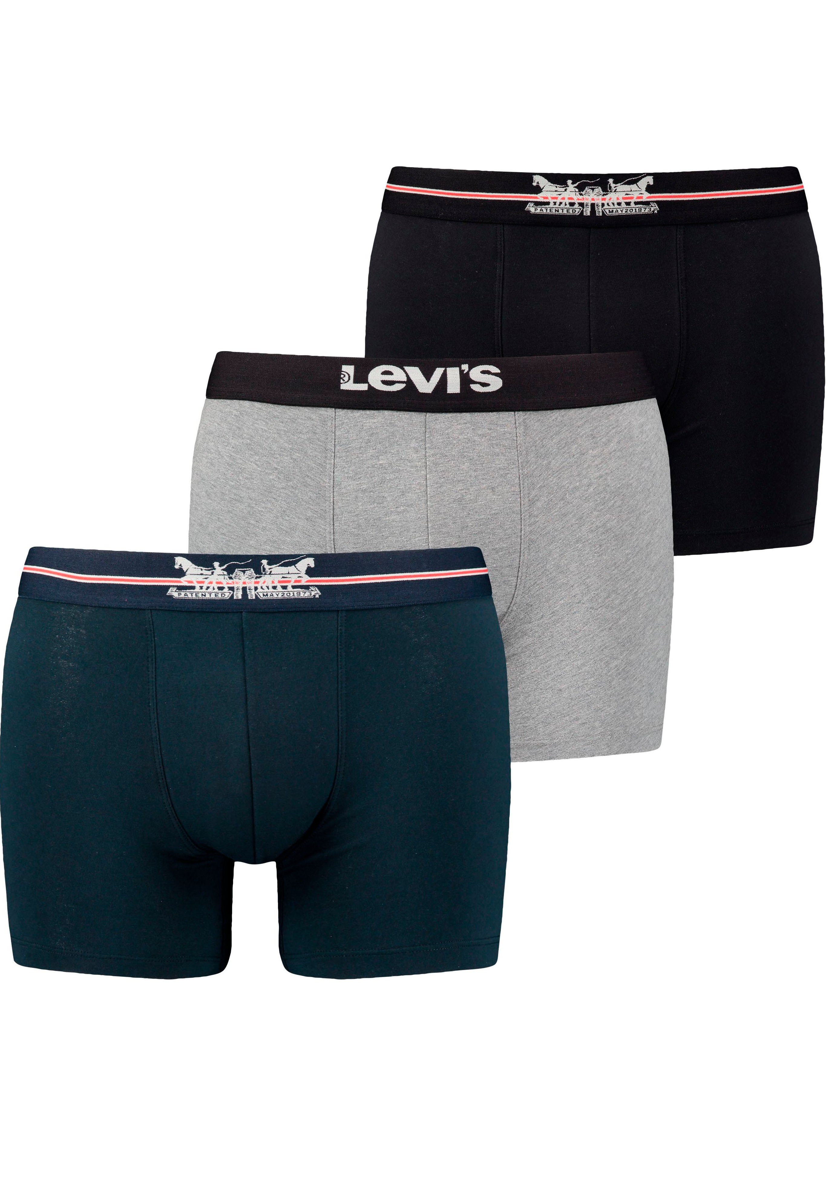 Levi's Herren Boxershorts 6er Pack – Schwarz, XXL, Aus Bio-Baumwolle, Mit Elastischem Bund