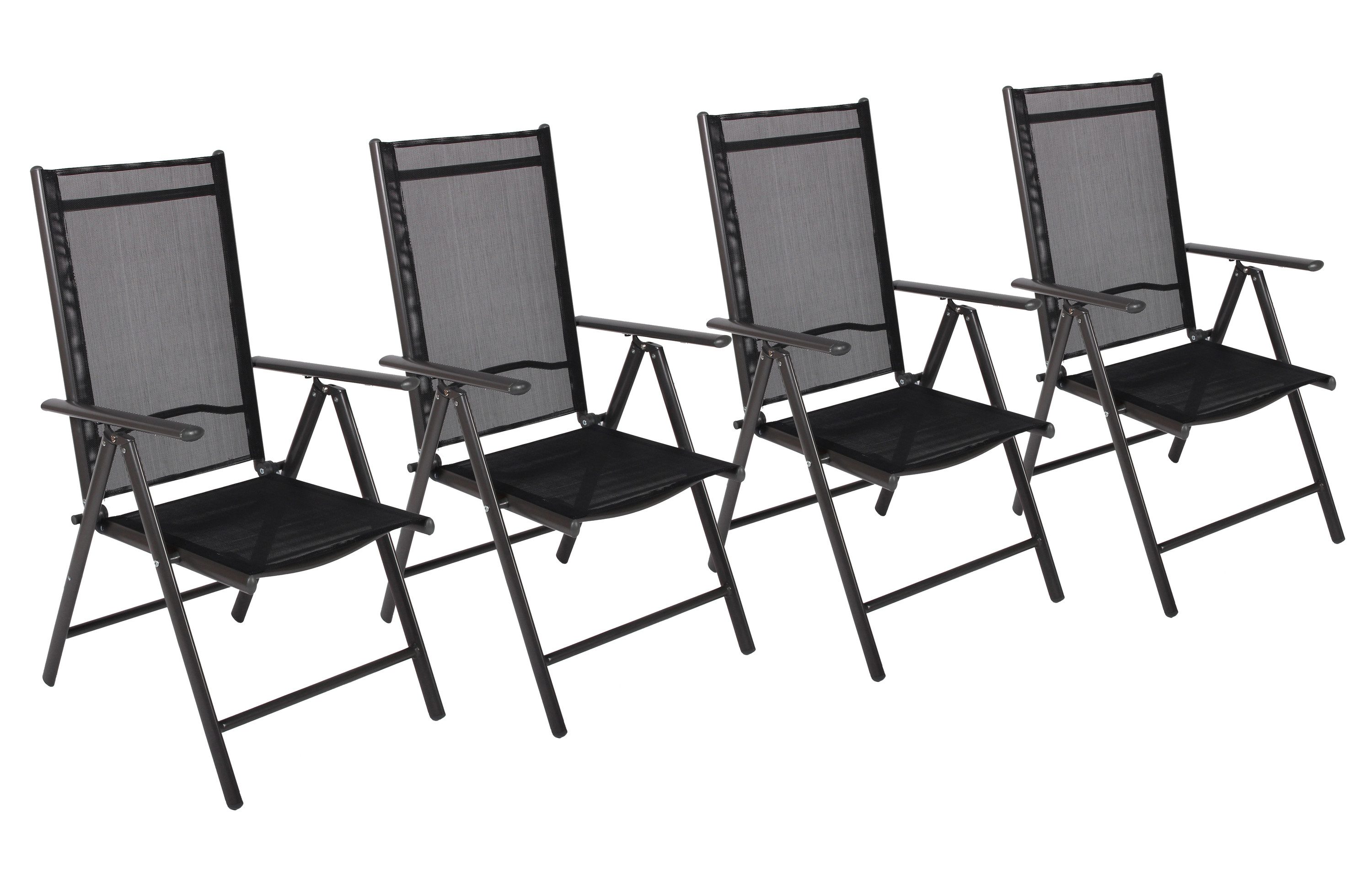 VCM Gartenstuhl Miami 4er Set B. 56 x T. 65 x H. 105 cm (4 St), Sitzgruppe für die Terrasse, Balkonmöbel, für Entspannung im Garten