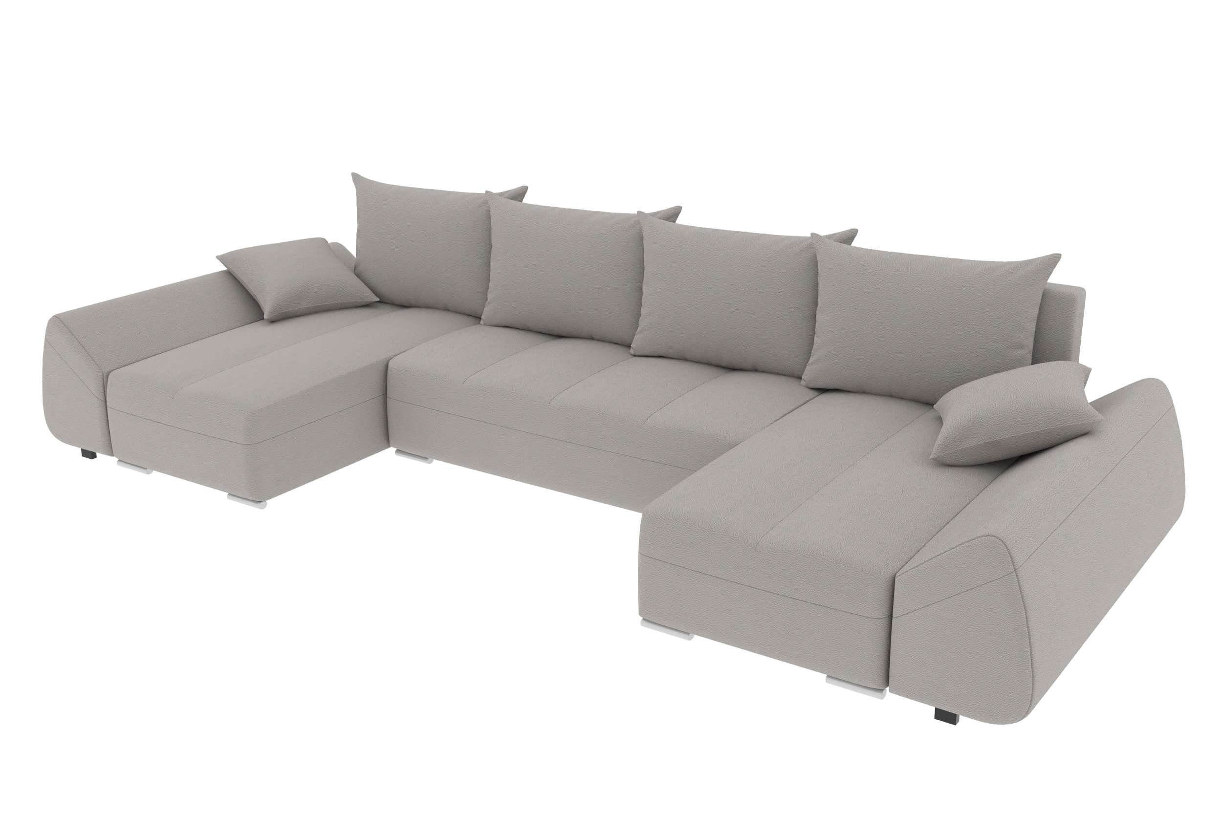 mit mit Stylefy U-Form, Wohnlandschaft Sitzkomfort, Sofa, Eckcouch, Bettfunktion, Design Modern Madeira, Bettkasten,