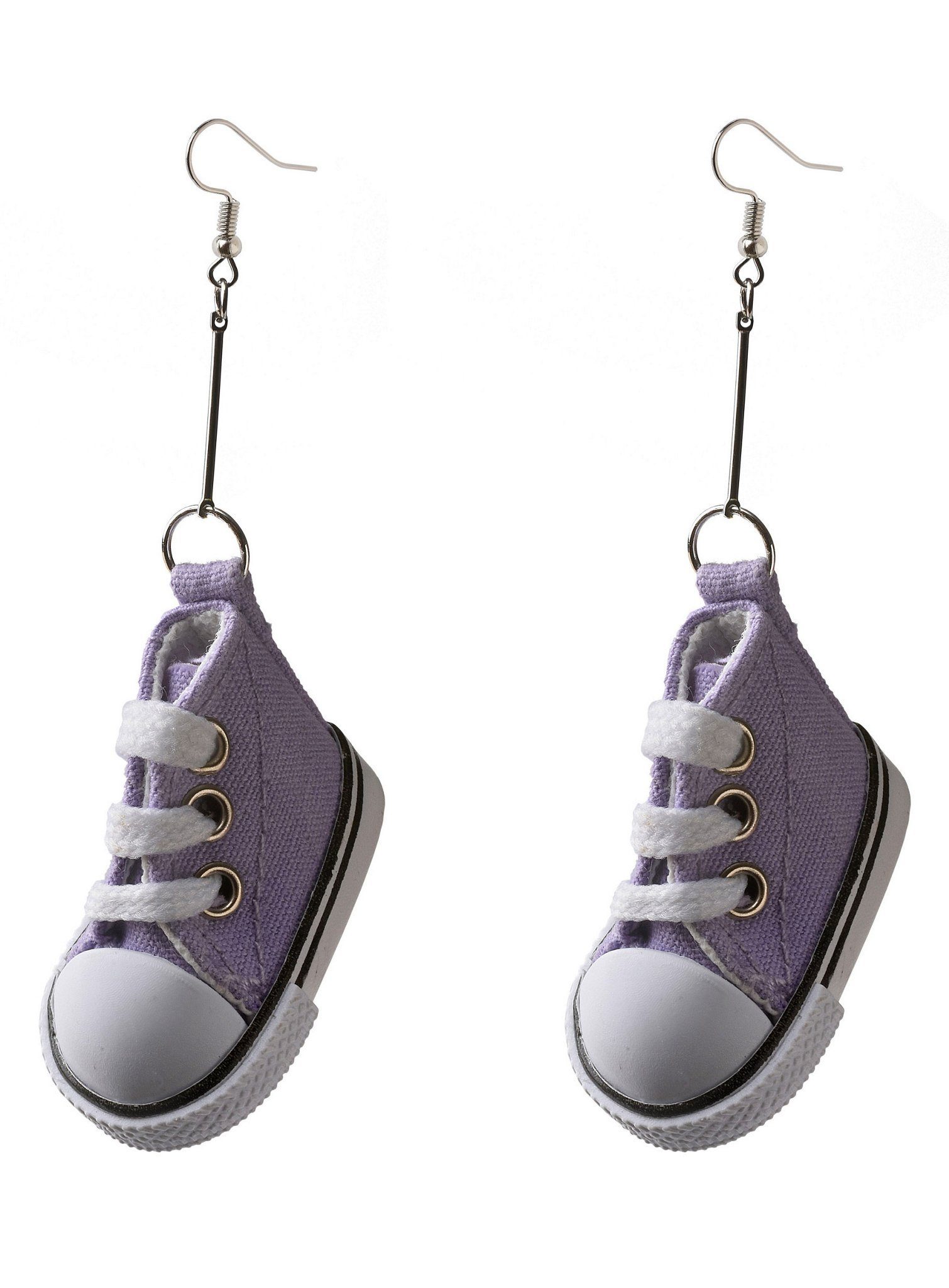 Paar Ohrhaken Sneaker Ohrringe lila