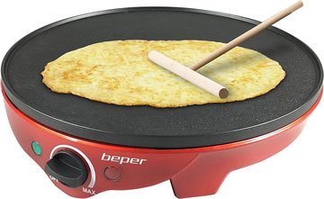 Beper Crêpesmaker BT.700Y Crepes Maker für Crêpes, Pfannkuchen und Piadinas elektrisch, 1300 W, Ø 30,00 cm