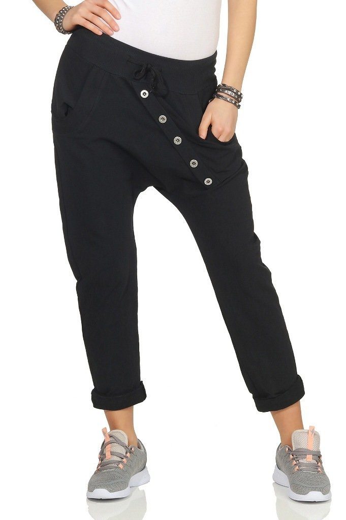 Mississhop Boyfriend-Hose Damen Baumwollhose Hose Sweatpants Jogginghose Baumwolle M.295