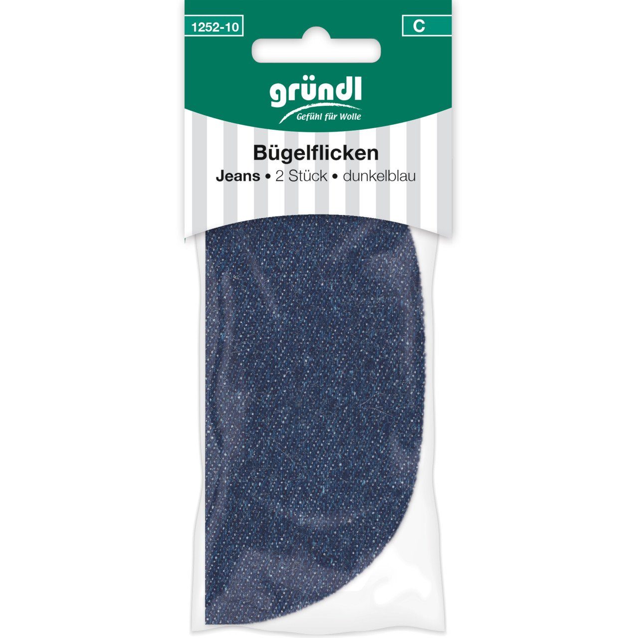 Gründl Patchies Gründl Bügelflicken Jeans 2 Stück dunkelblau, 100 % Baumwol günstig online kaufen