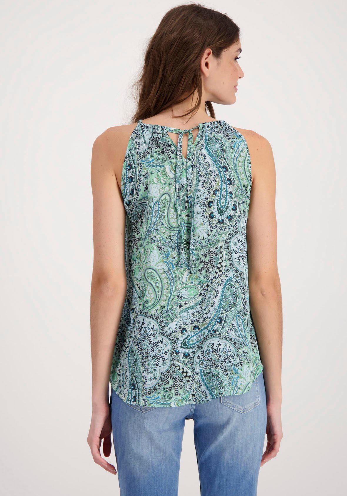 Monari Blusentop Bluse Paisley allover Alloverprint mit