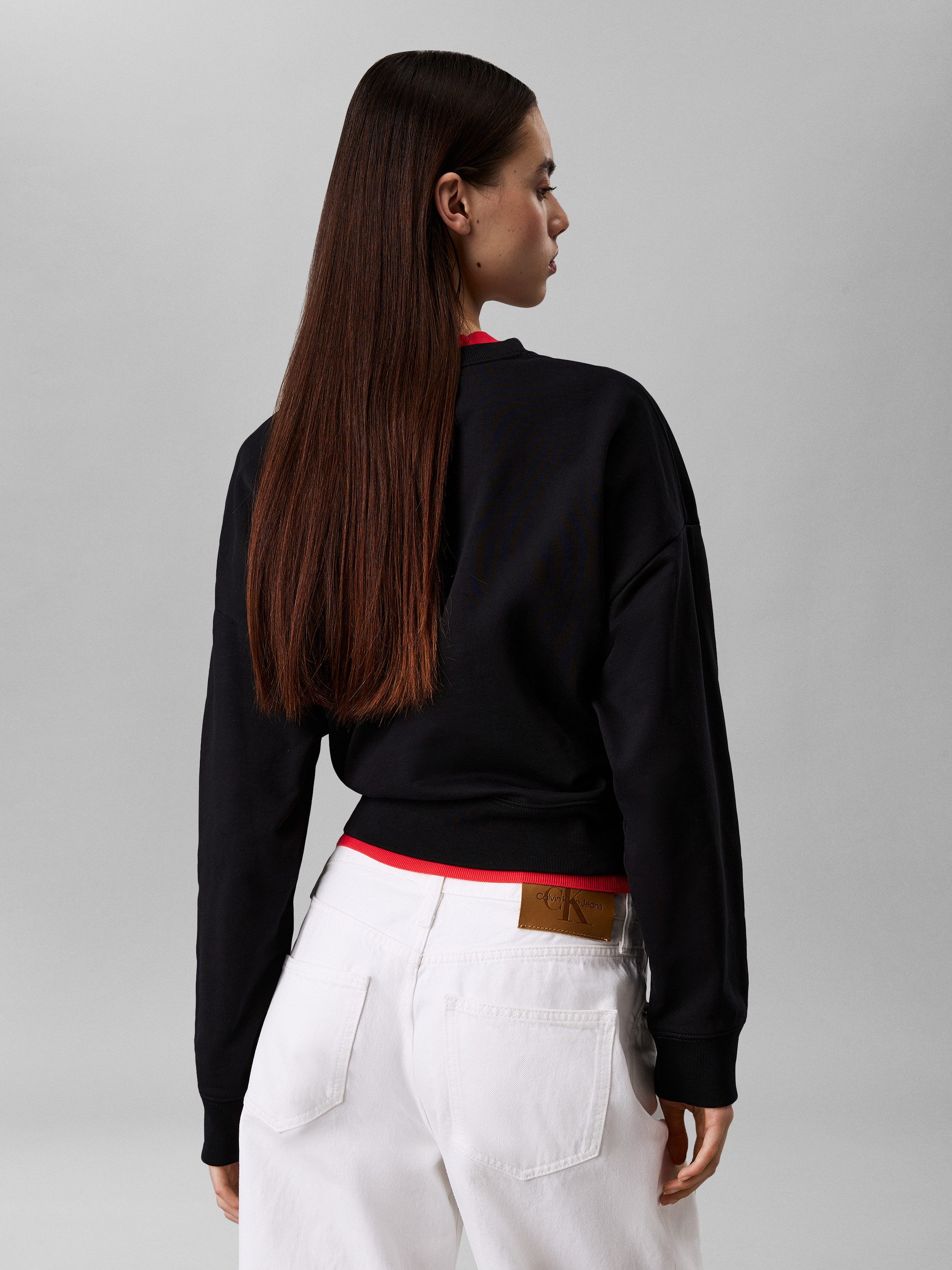 Calvin Klein Jeans Sweatshirt LS MONOLOGO FRENCH TERRY RLXD CR, Logoschriftzug