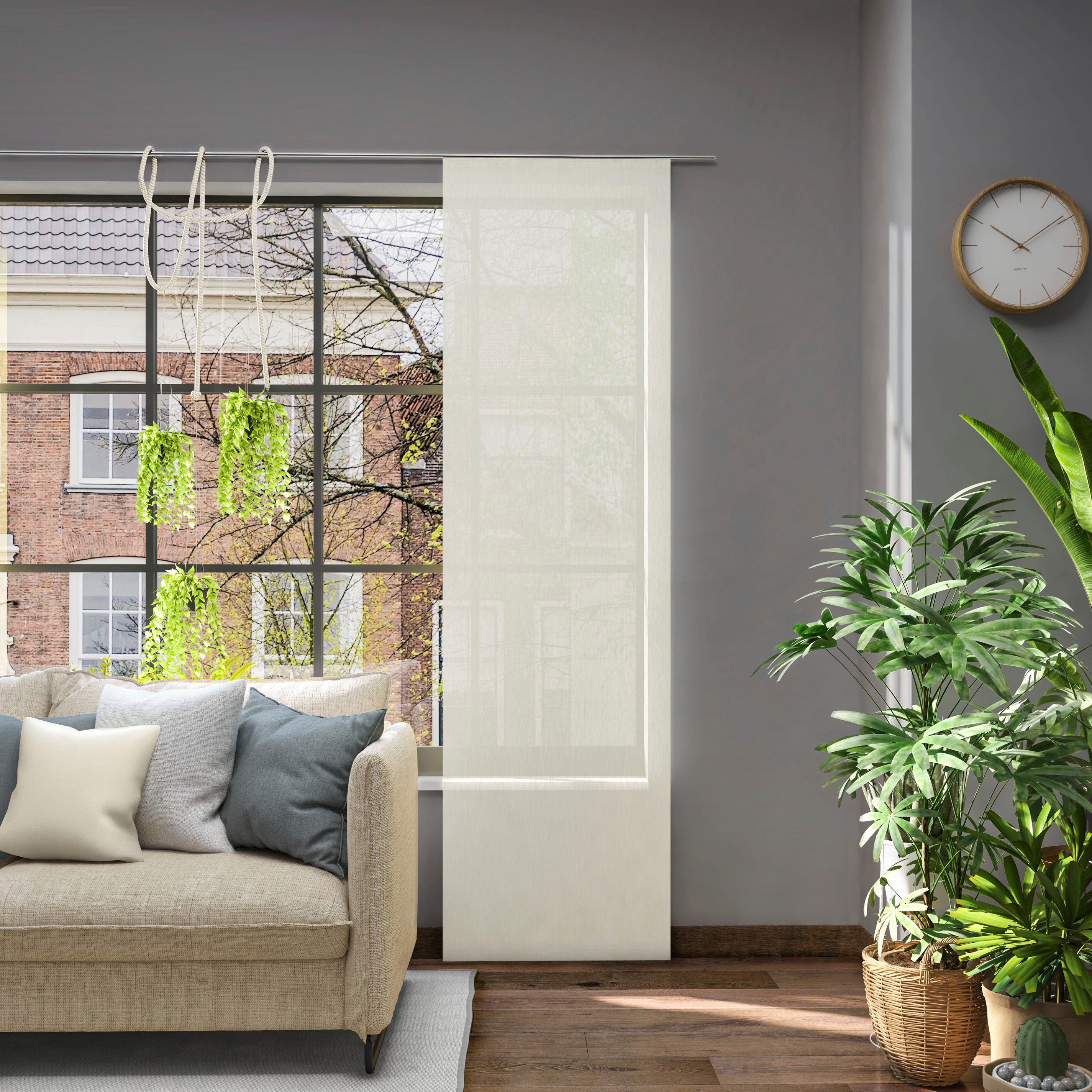 Neutex for you! Schiebegardine Libre-ECO (1 St), halbtransparent, Jacquard, günstig online kaufen