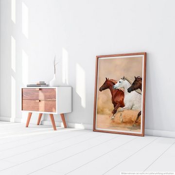 Sinus Art Poster Tierfotografie 60x90cm Poster Rennende Pferde