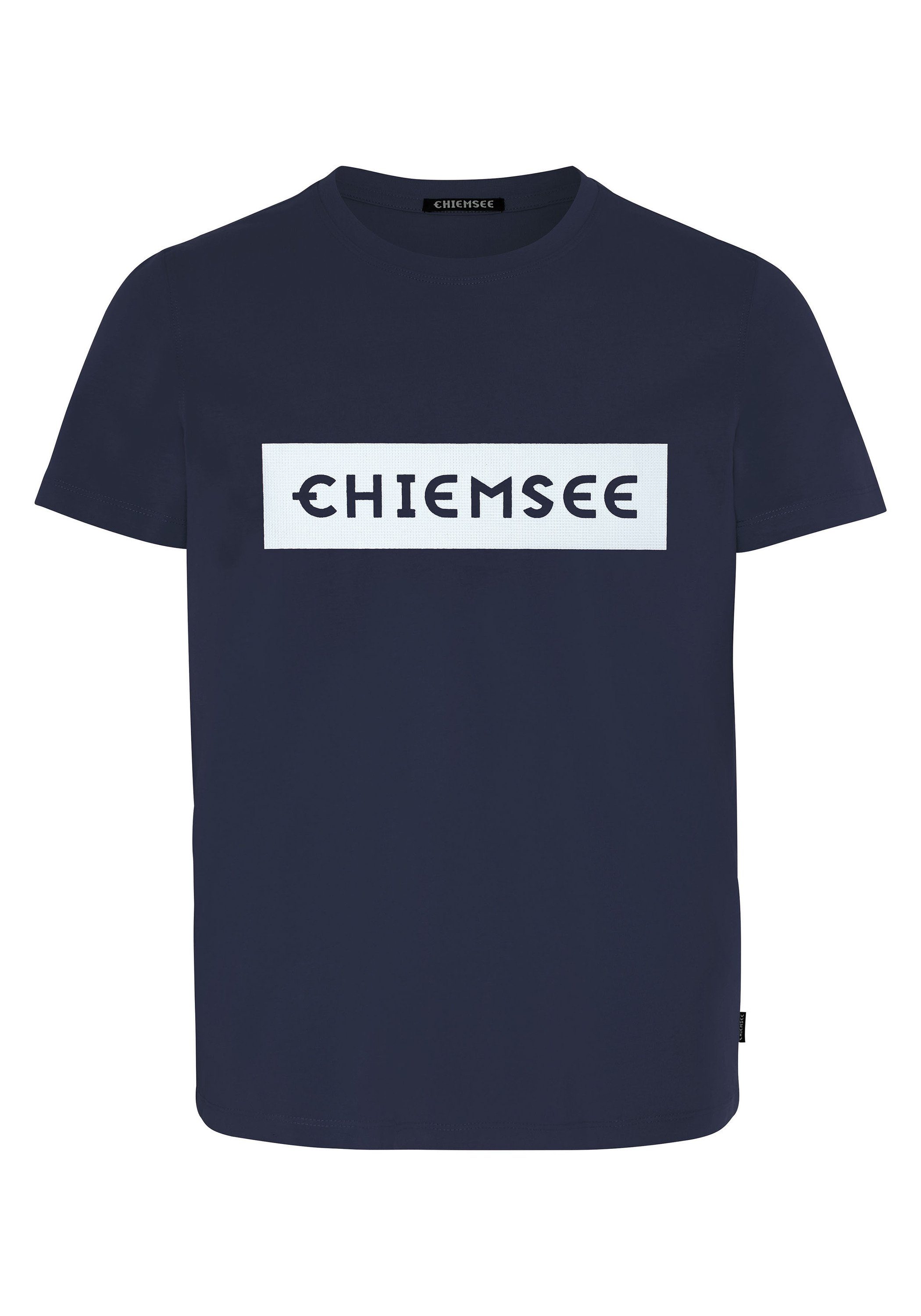 Chiemsee Print-Shirt T-Shirt mit plakativem Markenschriftzug 1 Dk Blue/Wht Dif