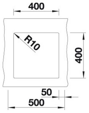 Blanco Granitspüle SUBLINE 400-U, eckig, 46/43 cm, (1 St), erhältlich in mehreren Farben