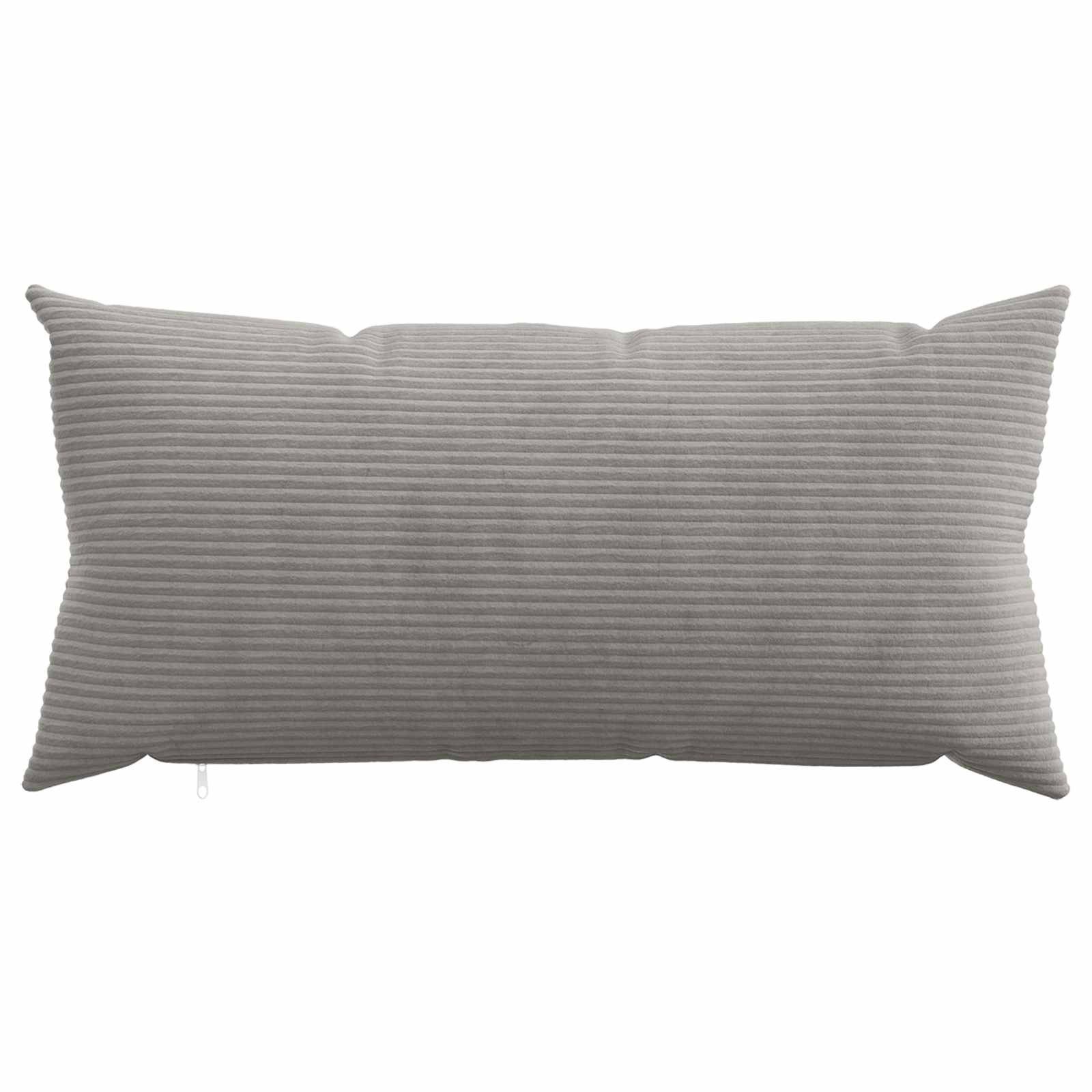 vidaXL Kissenbezug Kissenbezug 2 pcs HEERLEN Hellgrau 40 x 80 cm Cord, (2 Stück) – Bild 2 von 5