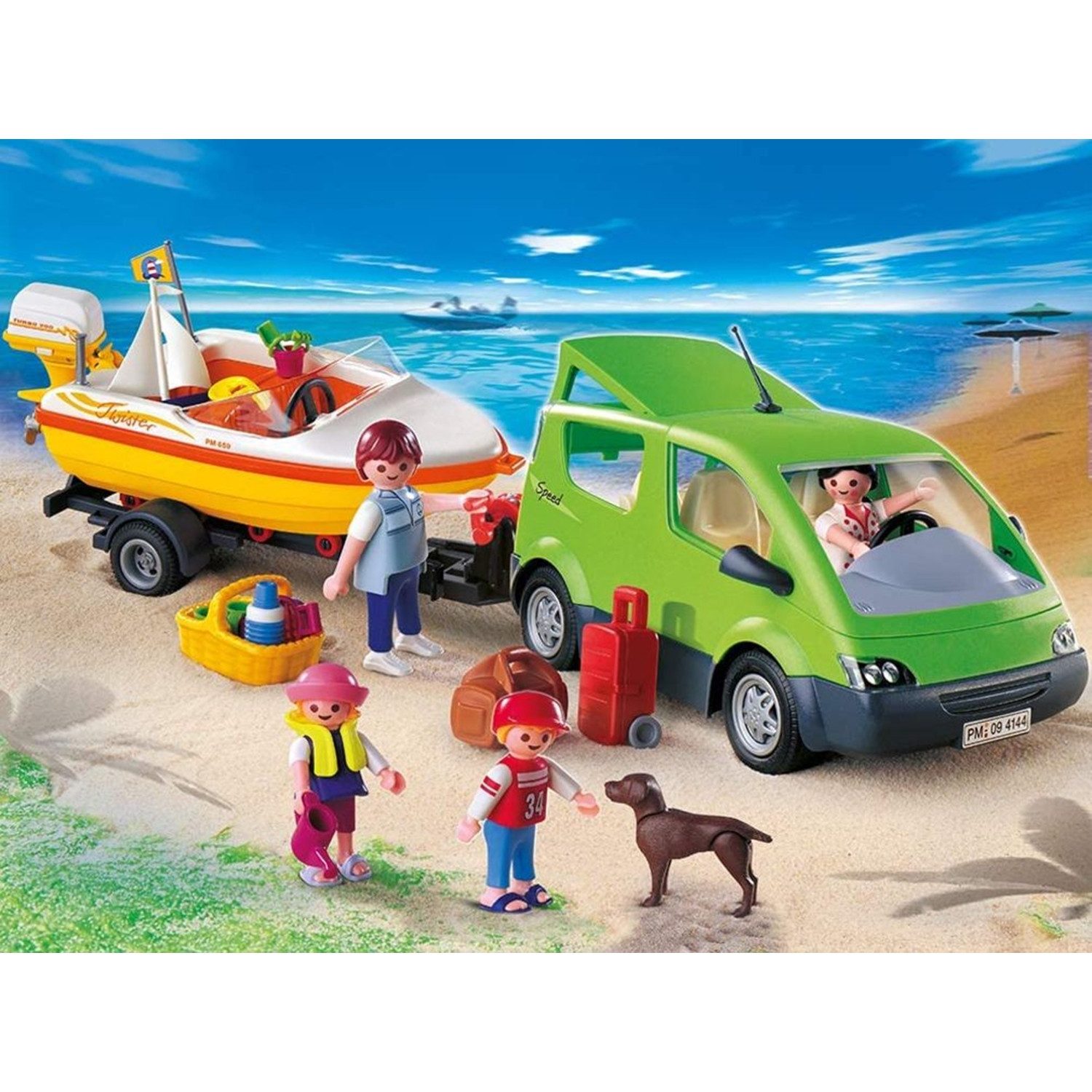 Playmobil® 4144 Familyvan mit Bootsanhänger Konstruktions-Spielset günstig online kaufen
