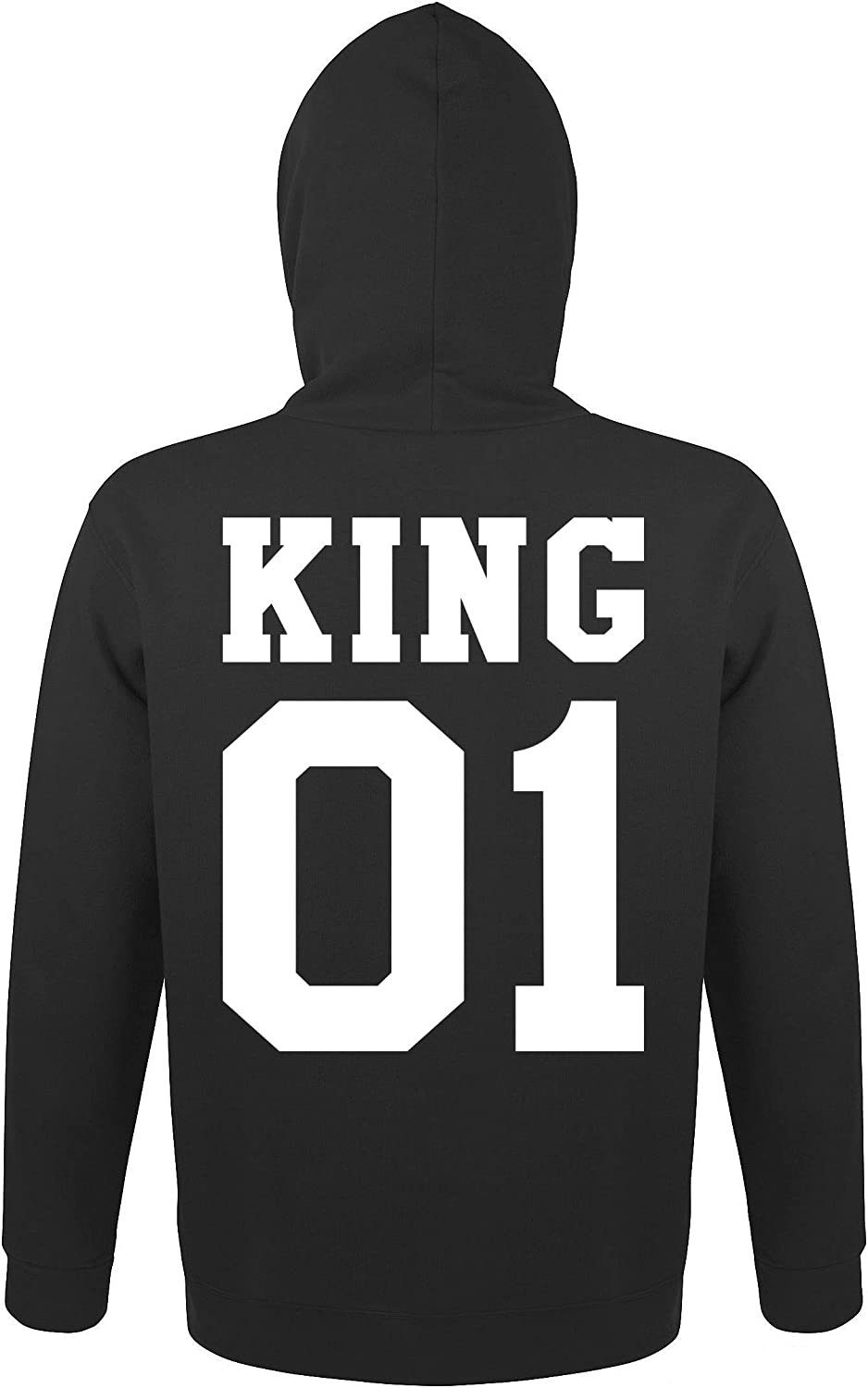 Couples Shop Kapuzenpullover King Queen Prince Princess Herren Damen Kinder Hoodie Pullover mit trendigem Spruch