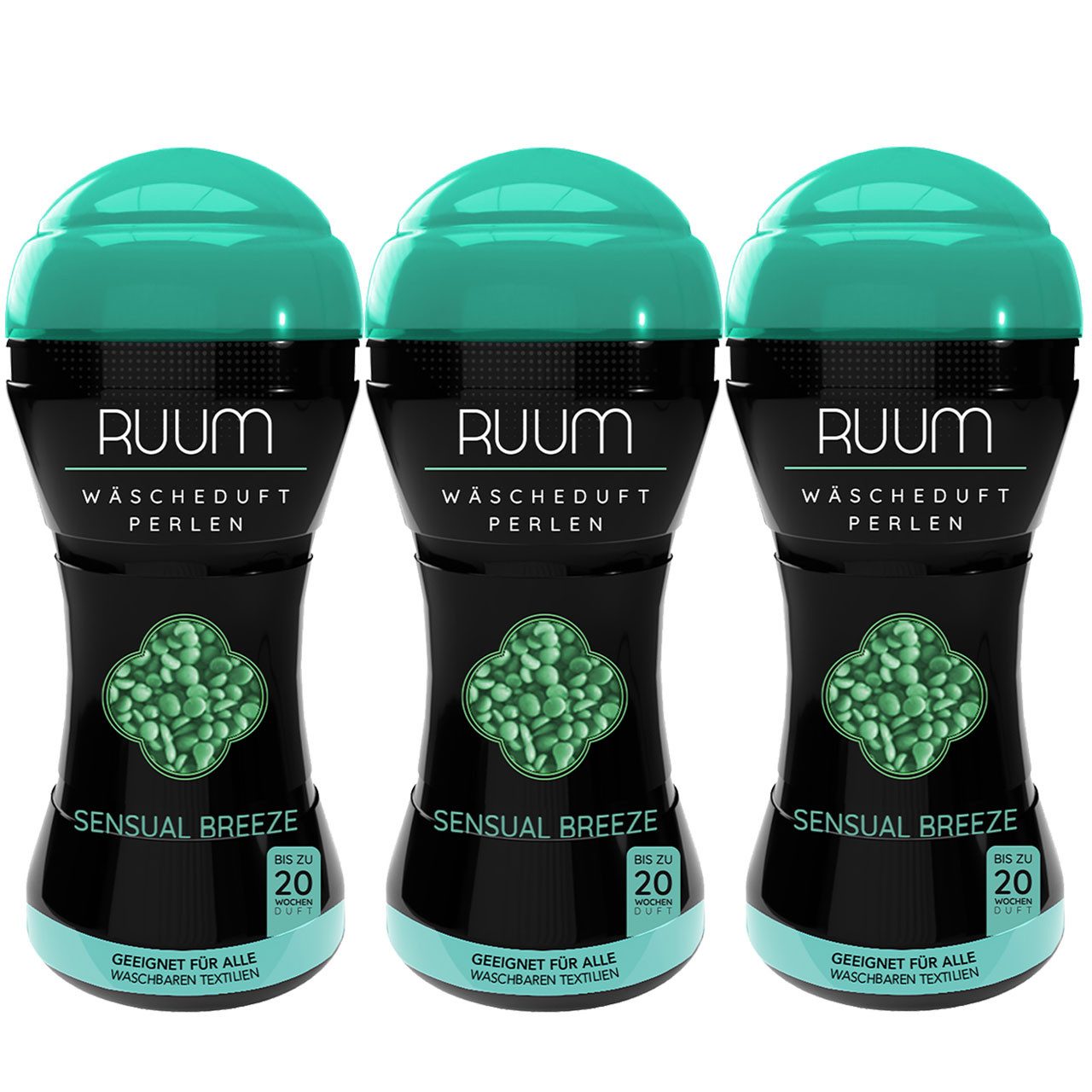RUUM Wäscheparfüm Textilien-Parfüm Perlen Für Die Waschmaschine 210g (Spar-Set, 3-St), Für Langanhaltende Frische