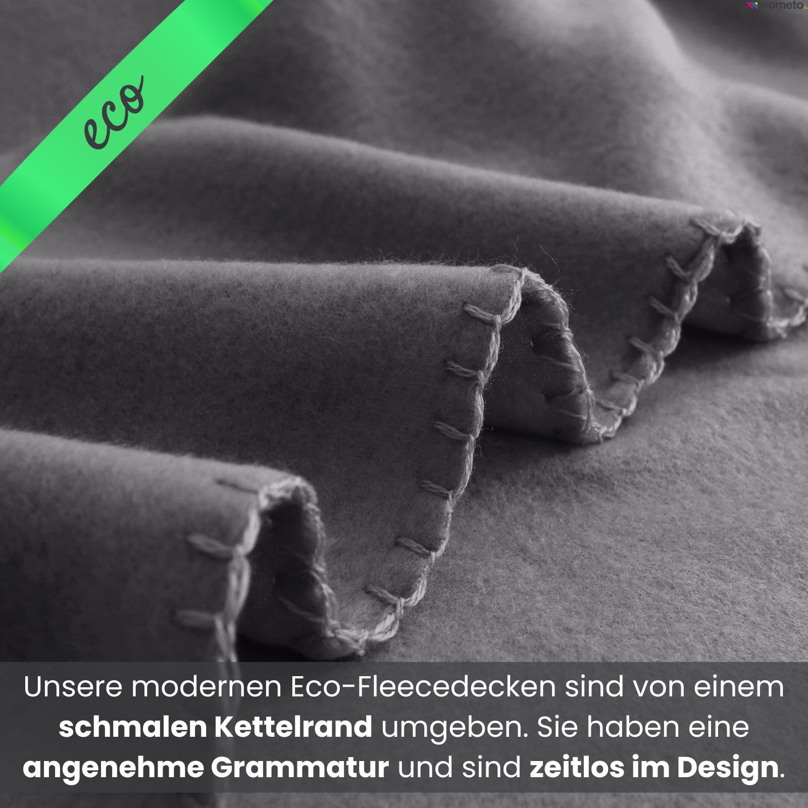 Wohndecke eco-line Fleecedecke ca. 130x160, wometo, OEKO-TEX®, 100% recyceltes Material, Antipilling – Bild 5 von 5