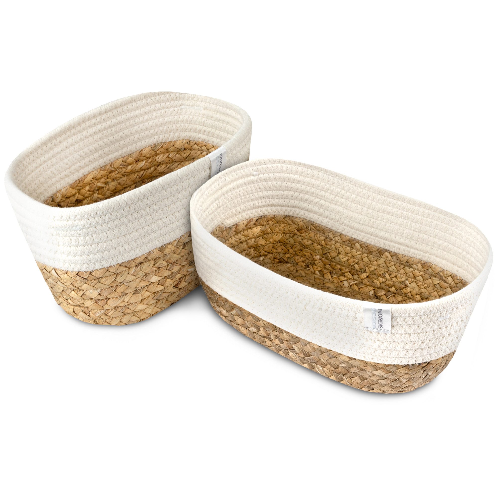 NORDIS DESIGN Aufbewahrungskorb Set "Alina" aus natürlicher Baumwolle und W günstig online kaufen