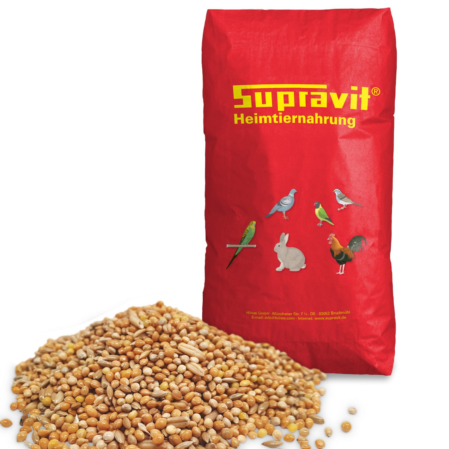 Supravit Wellensittichfutter Basis 25 kg - Basis Körnermischung für Sittiche, für: Ziervogel