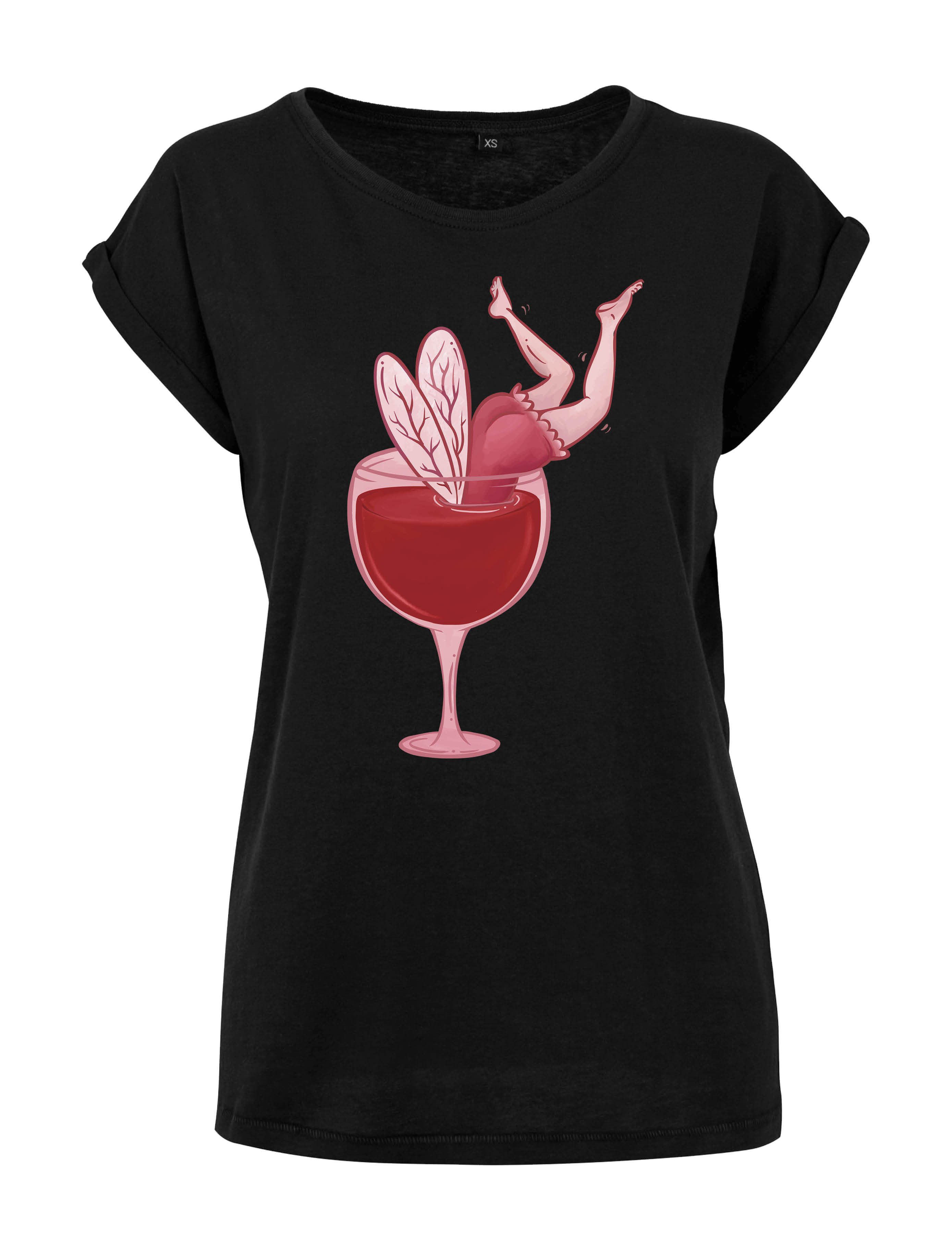 Youth Designz Print-Shirt "Fee Weinglas" Damen T-Shirt Statement oder Gesch günstig online kaufen