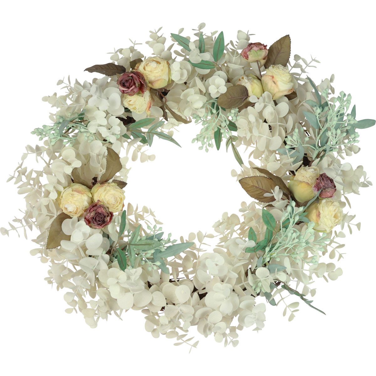 Florists Products Dekokranz Dekokranz Eukalyptus-Optik, Künstlicher Türkranz Ø50cm