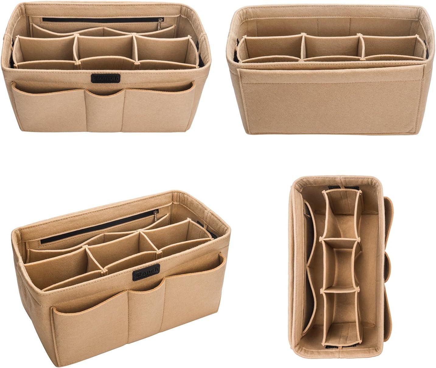 Bwecuy Handtasche Handtaschen Organizer Taschenorganizer mit Fächer, Geldbeutel-Einsatz Bag in Bag Handtaschenordner