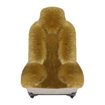 yozhiqu Sitzkissen Sitzkissenbezug aus Schaffell, Luxuriöser, langer Universal-Vordersitzbezug aus Wolle