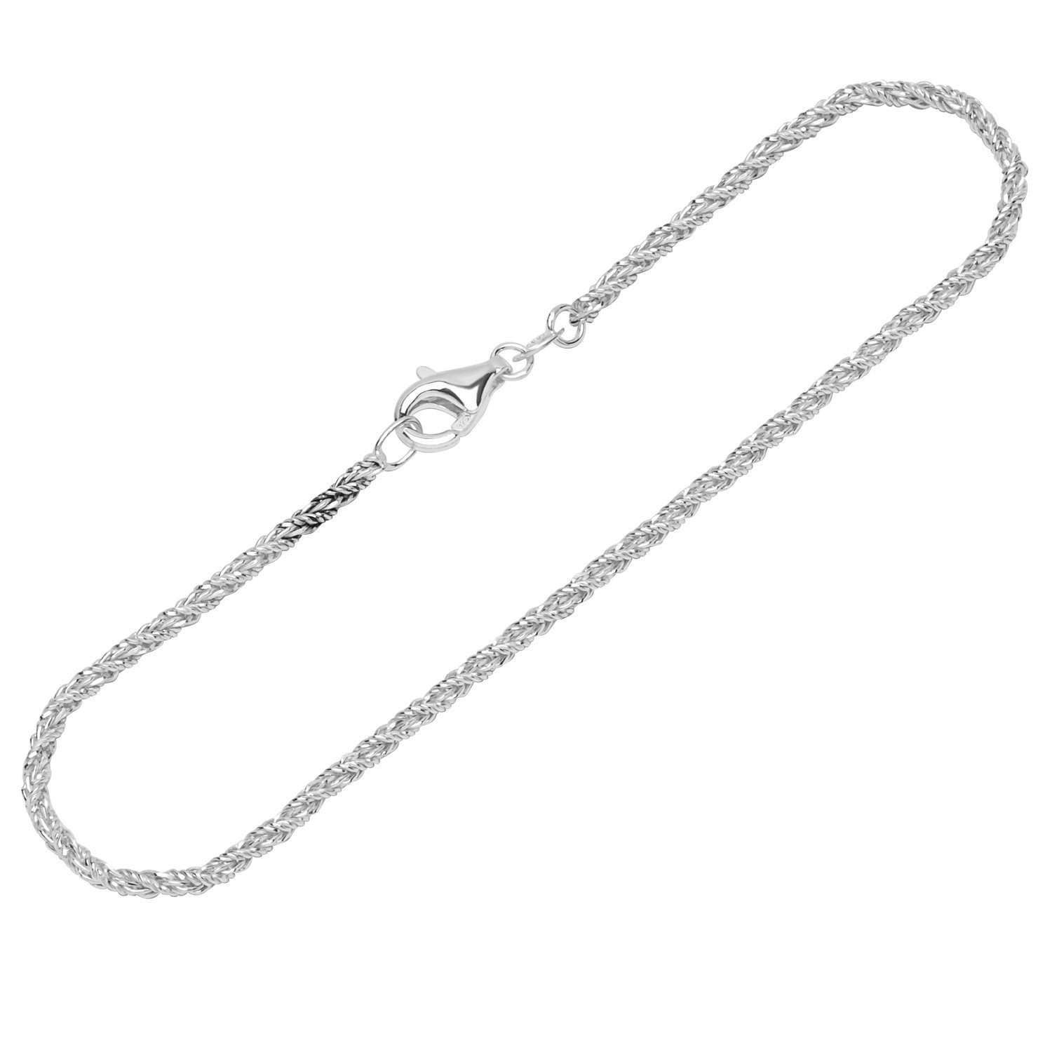 Silberarmband 925 Silber 19cm Fuchsschwanzkette gedreht 12177