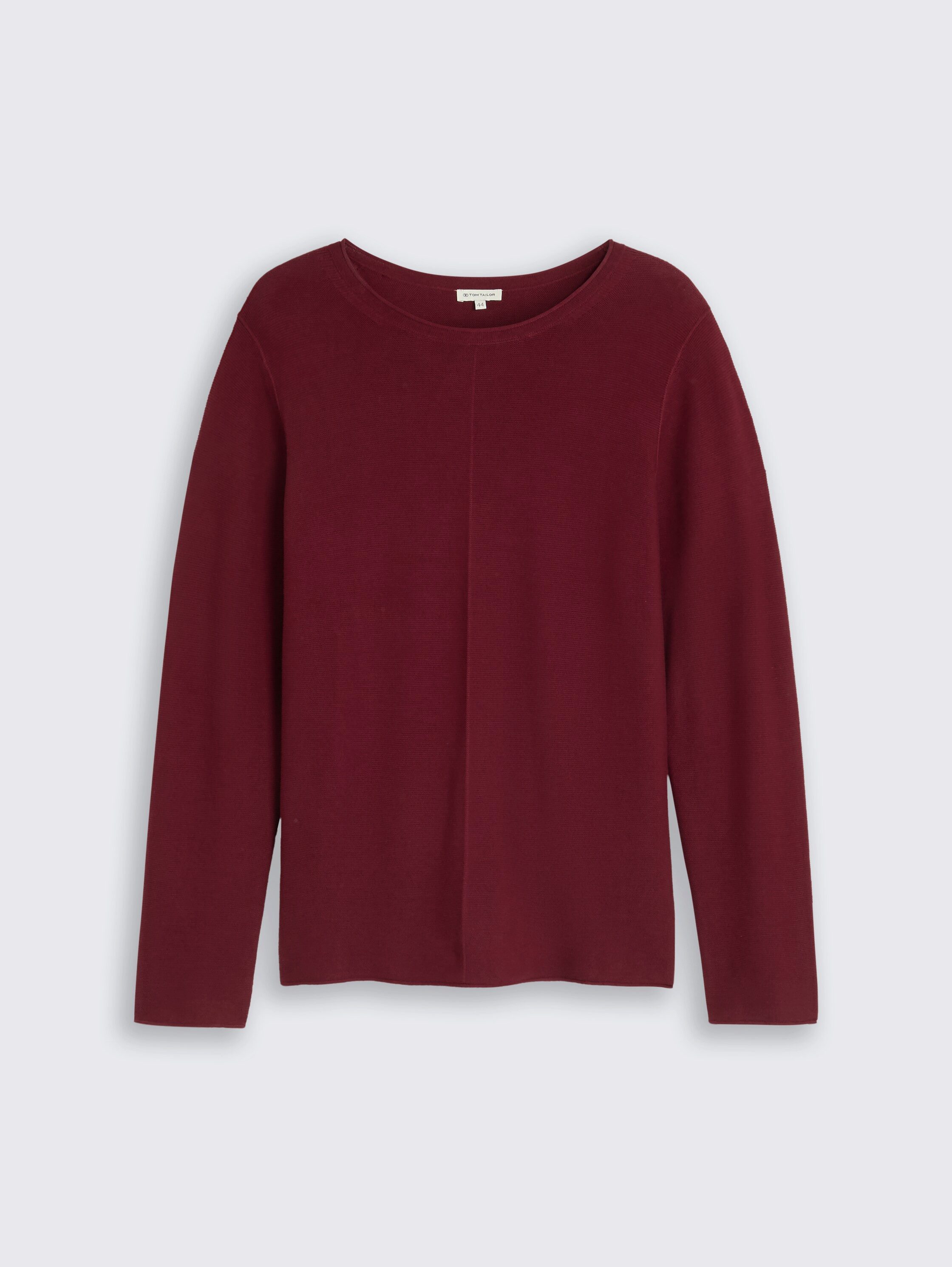 TOM TAILOR PLUS Strickpullover TTP Pullover mit feiner Struktur und aus reiner Baumwolle / Große Größen
