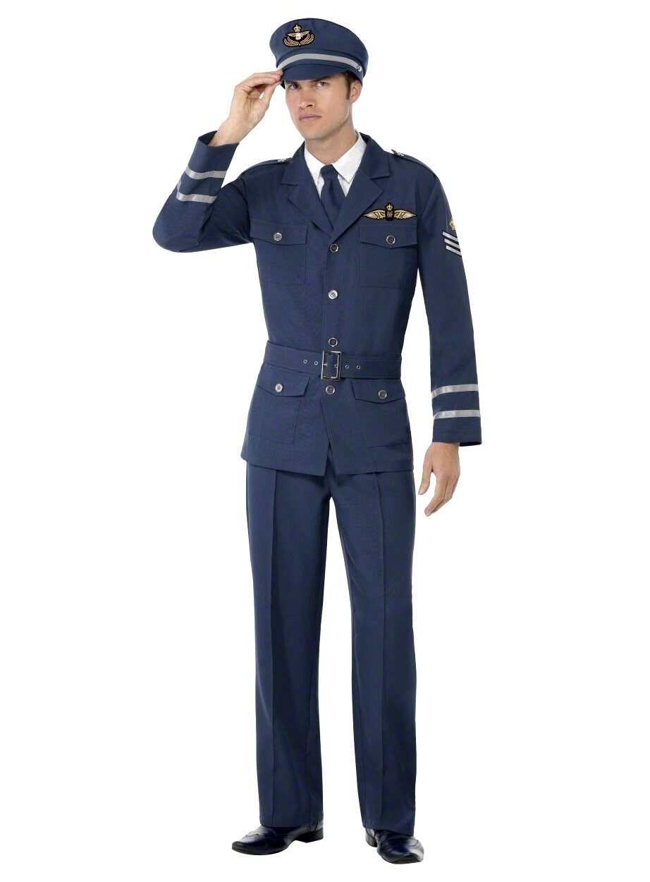 Metamorph Kostüm Britischer Royal Air Force Pilot Kostüm, Kostüm im Stil einer britischen Pilotenuniform