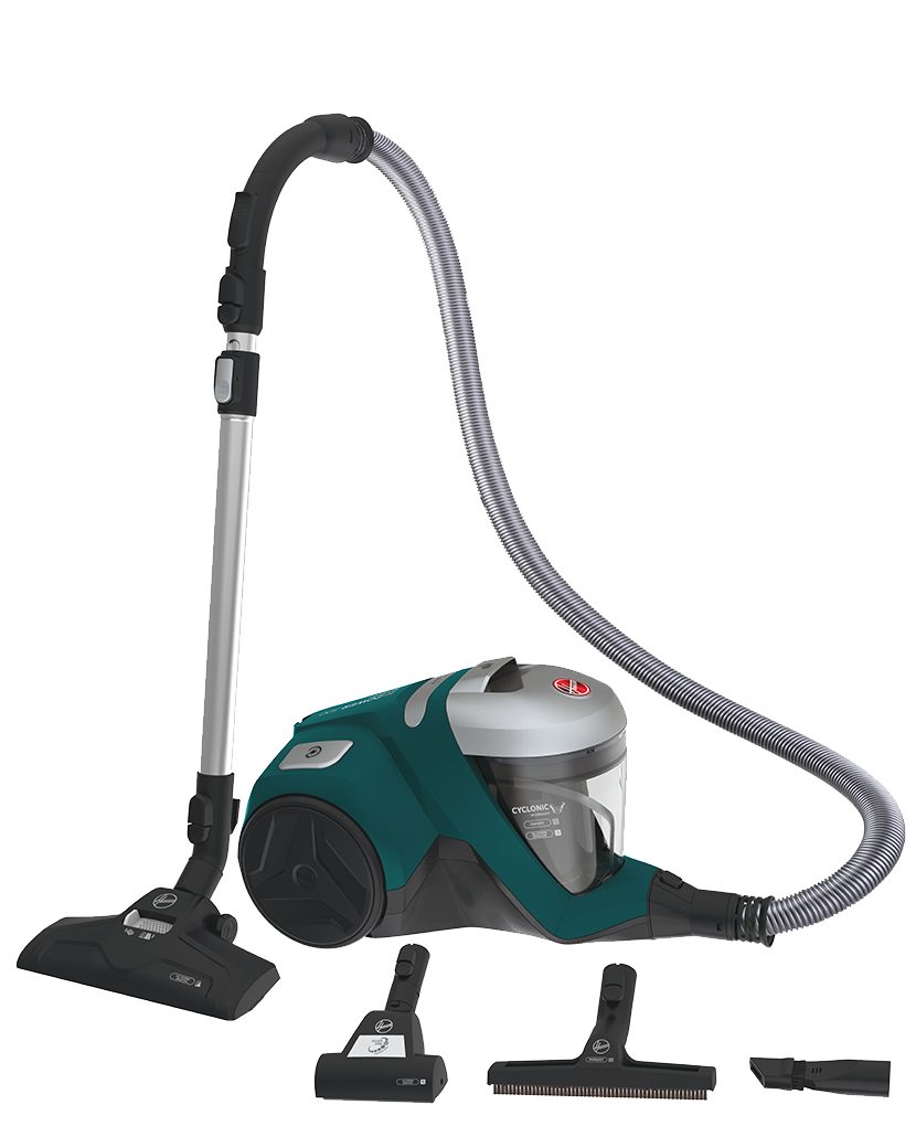 Hoover Bodenstaubsauger HP332ALG 011, 850,00 W, ohne Beutel, Metallteleskoprohr, Mini-Turbodüse, Parkettdüse