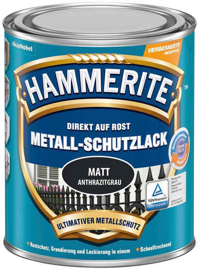 Hammerite  Metallschutzlack Matt, 0,25 Liter, grau