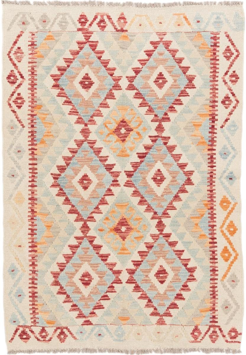 Orientteppich Kelim Afghan 102x144 Handgewebter Orientteppich, Nain Trading, rechteckig, Höhe: 3 mm