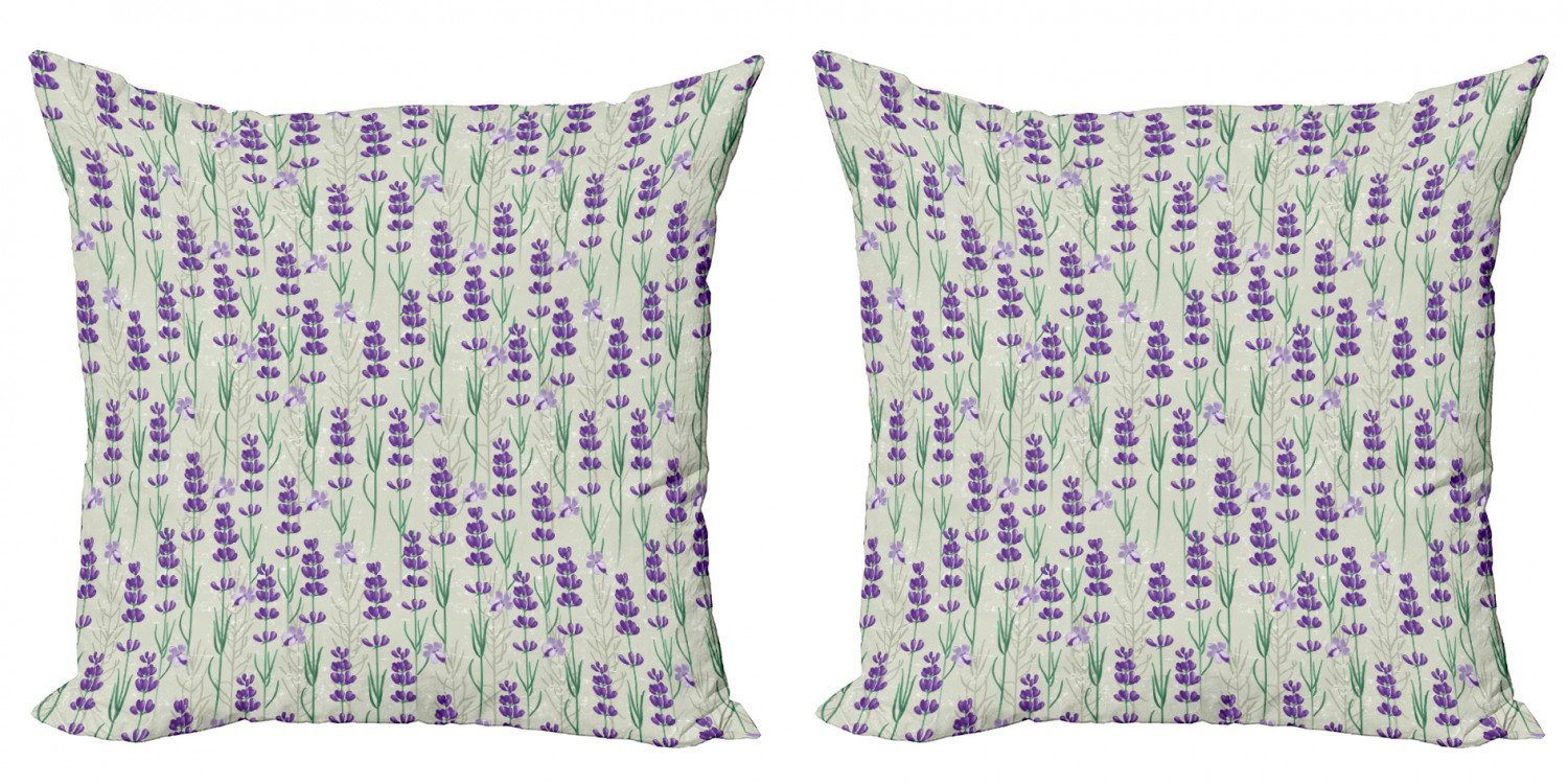 Lavendel Abakuhaus (2 Modern Kissenbezüge Frische Accent Kräuter Doppelseitiger Stück), Botanical Digitaldruck,