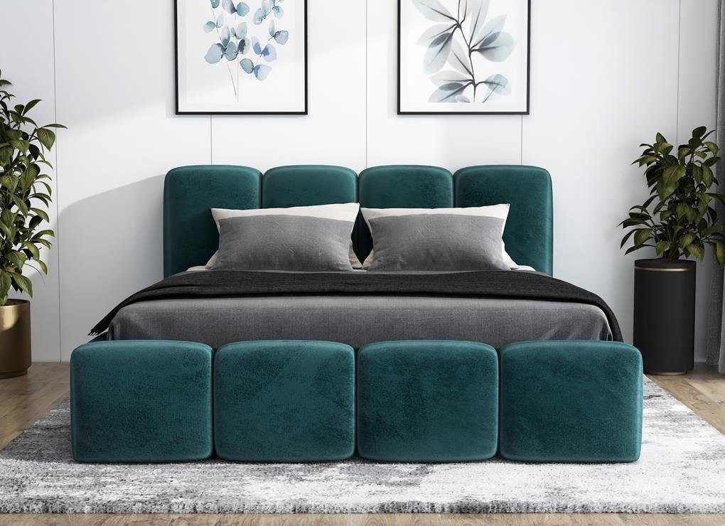 A&J MöbelLand GmbH Polsterbett DONA-OM mit Lattenrost und Bettkasten. (Bett günstig online kaufen