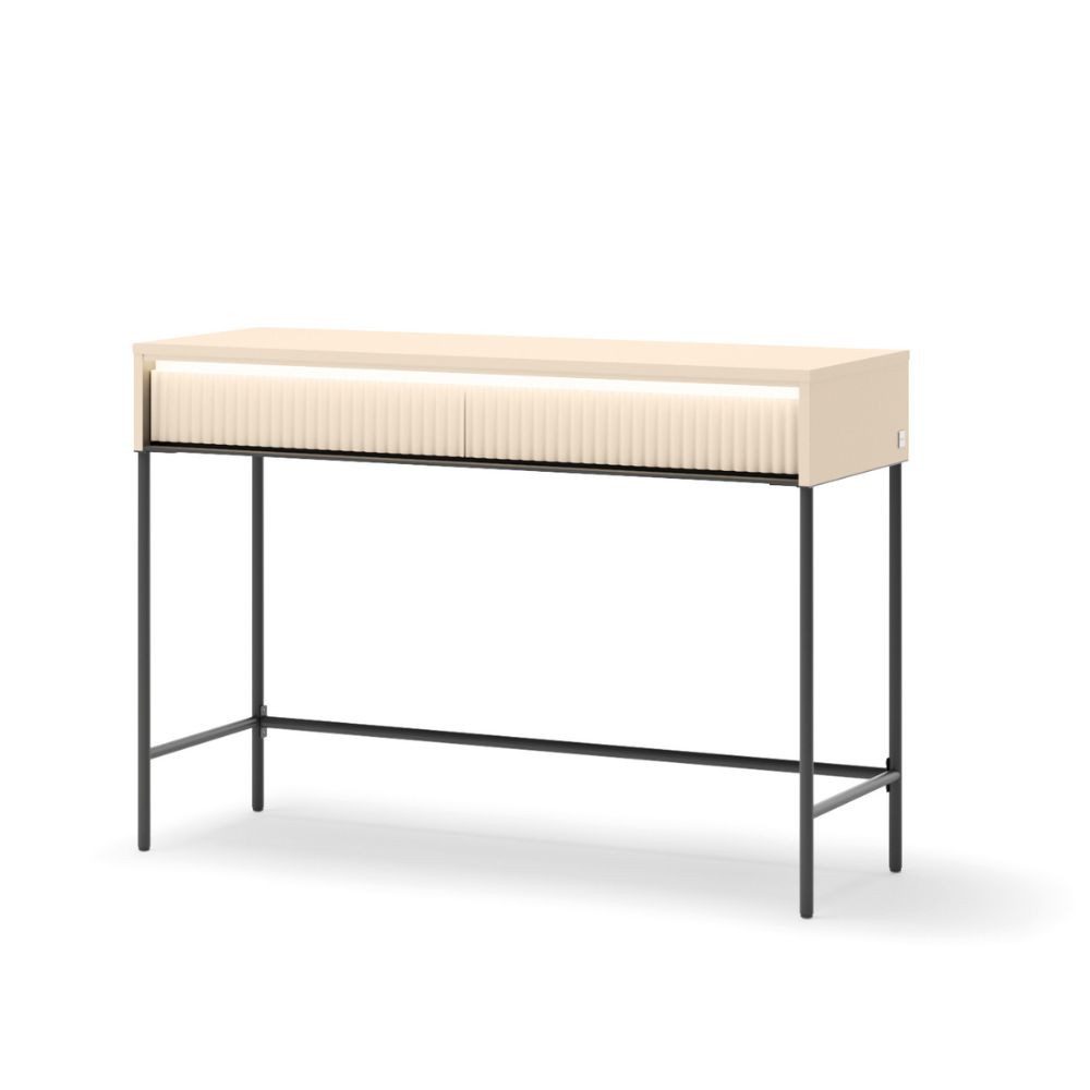 Compleo Schminktisch mit 2 Schubladen FLORE, Konsolentisch mit Lamellen, ge günstig online kaufen