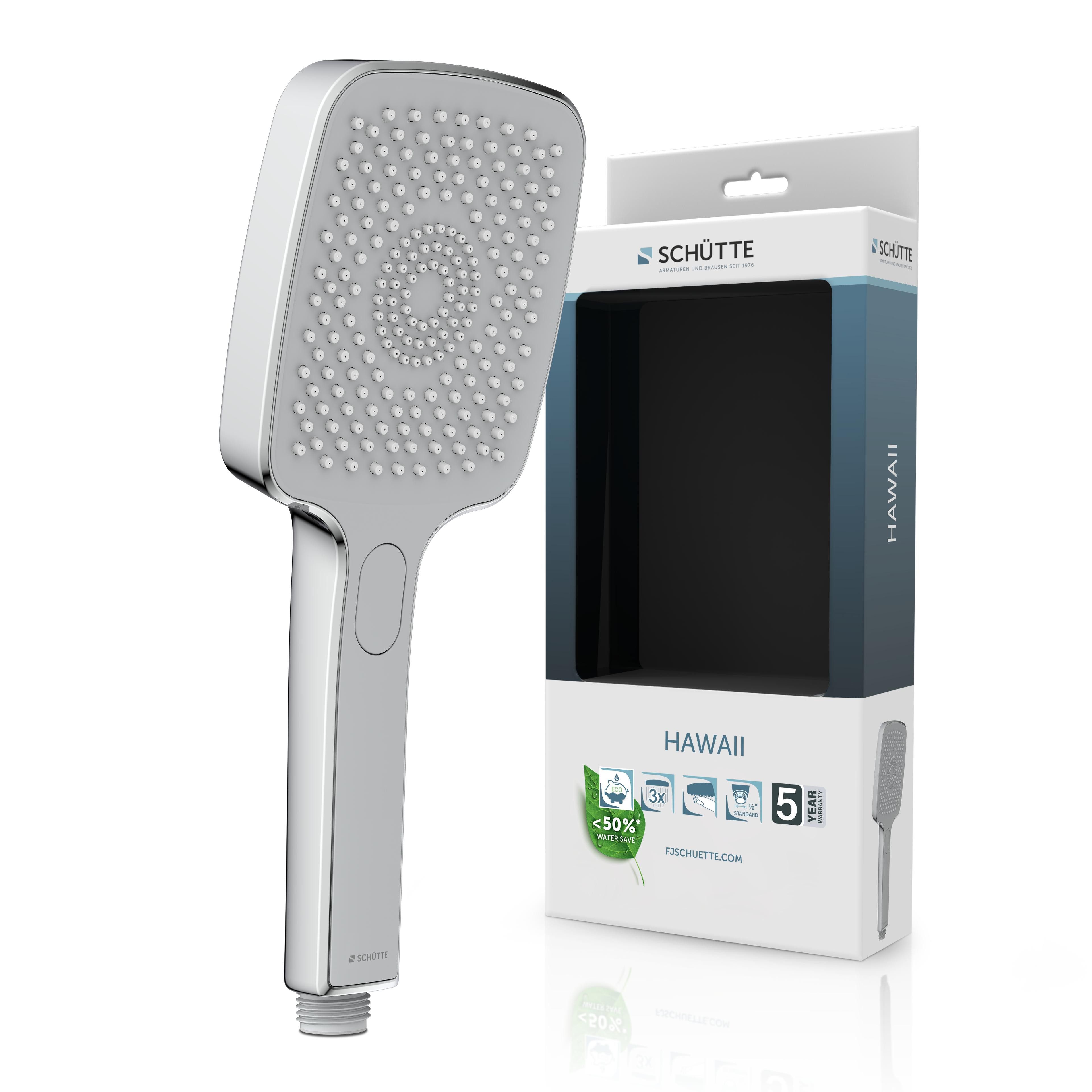 Schütte Handbrause HAWAII, 3-fach verstellbar, mit Antikalknoppen, wassersp günstig online kaufen