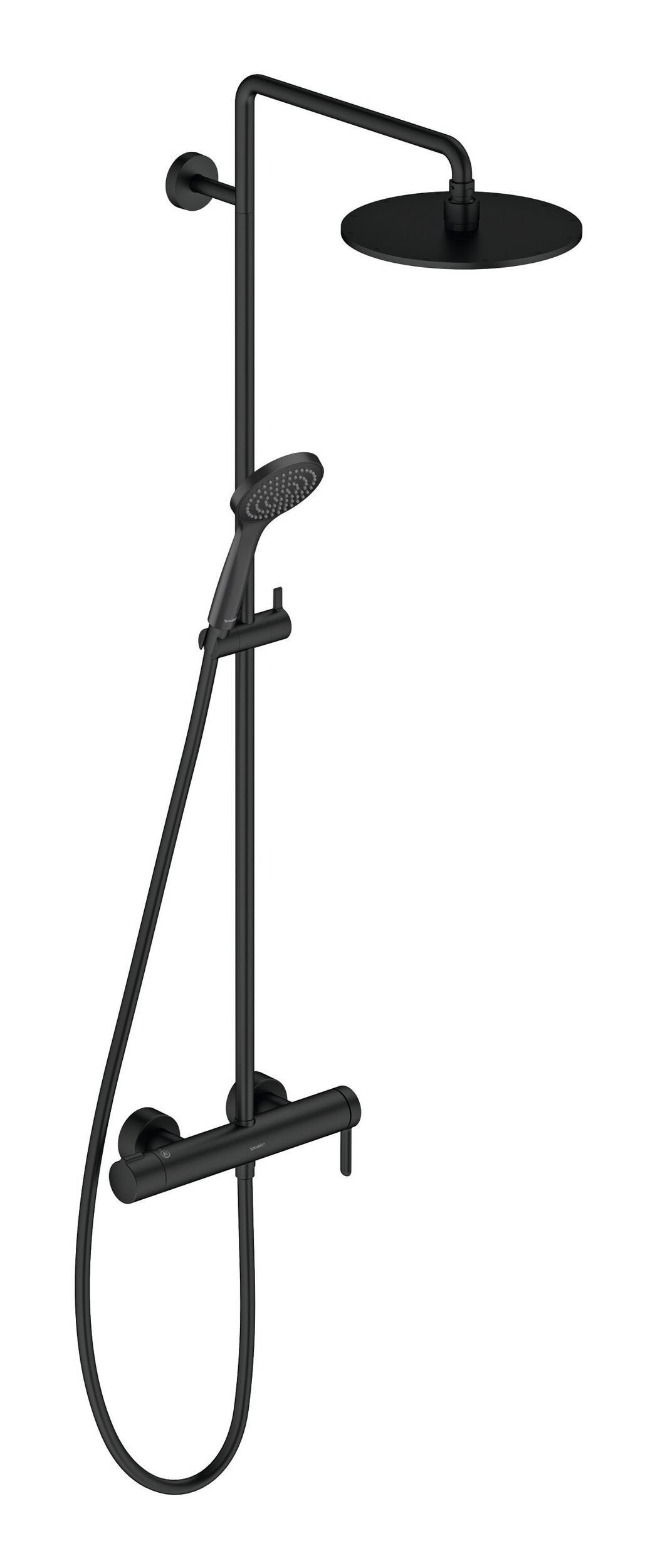 Duravit Duschsystem C.1, Höhe 120 cm, Mit Einhebel-Brausemischer - Schwarz