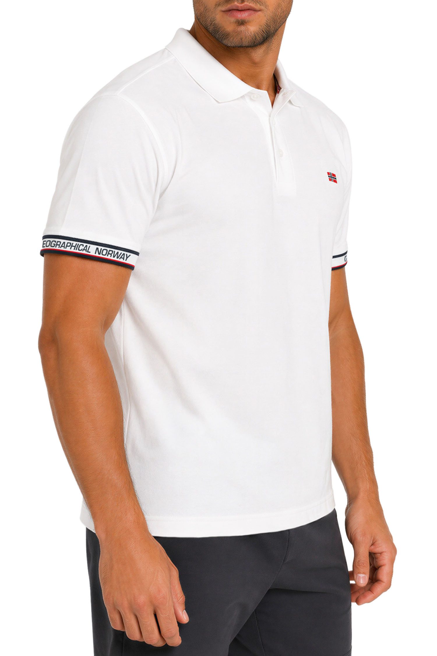Geographical Norway Poloshirt Herren Regular Fit Polohemd bakoliar men Bedruckte Ärmelabschlüsse mit Markenprint – Bild 5 von 5