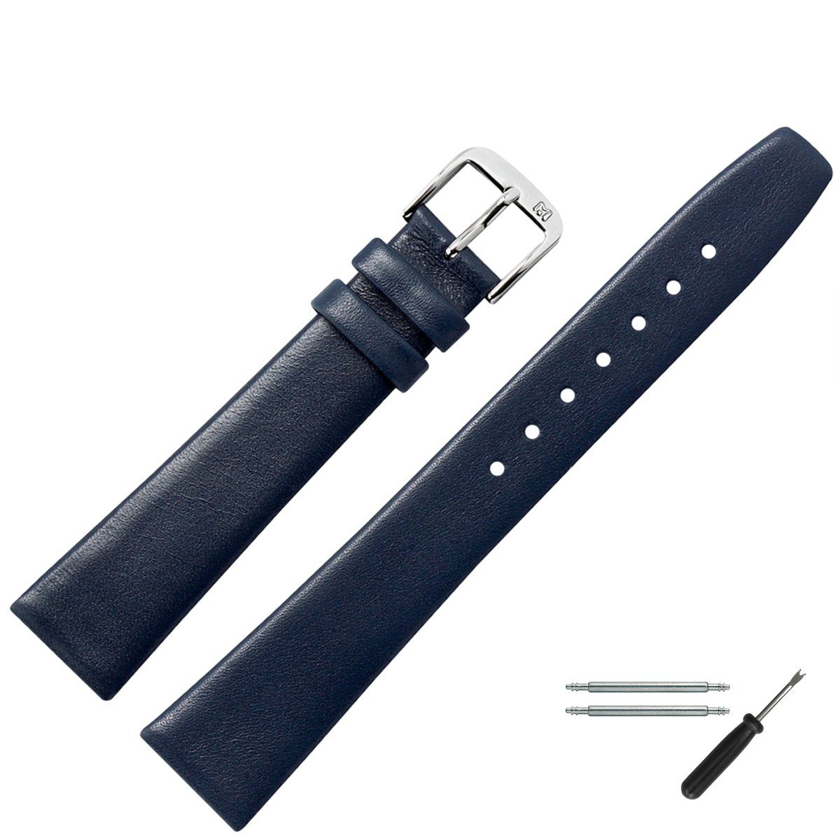 Marburger Uhrenarmband Aus Eidechsenleder – 14 Mm Breite, Edelstahl-Dornschließe, Inkl. Montage-Set
