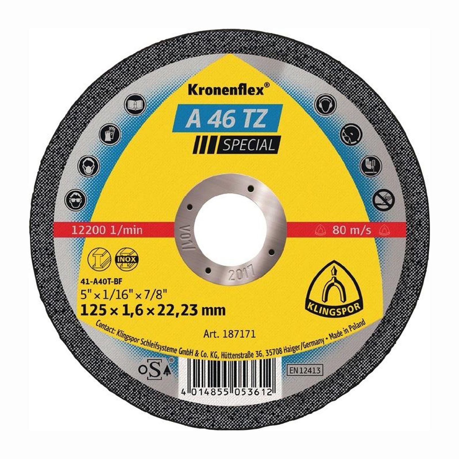 Klingspor Trennscheibe KLINGSPOR Trennscheibe A 46 TZ Special Ø 115 x 1,6 mm gerade - 187170