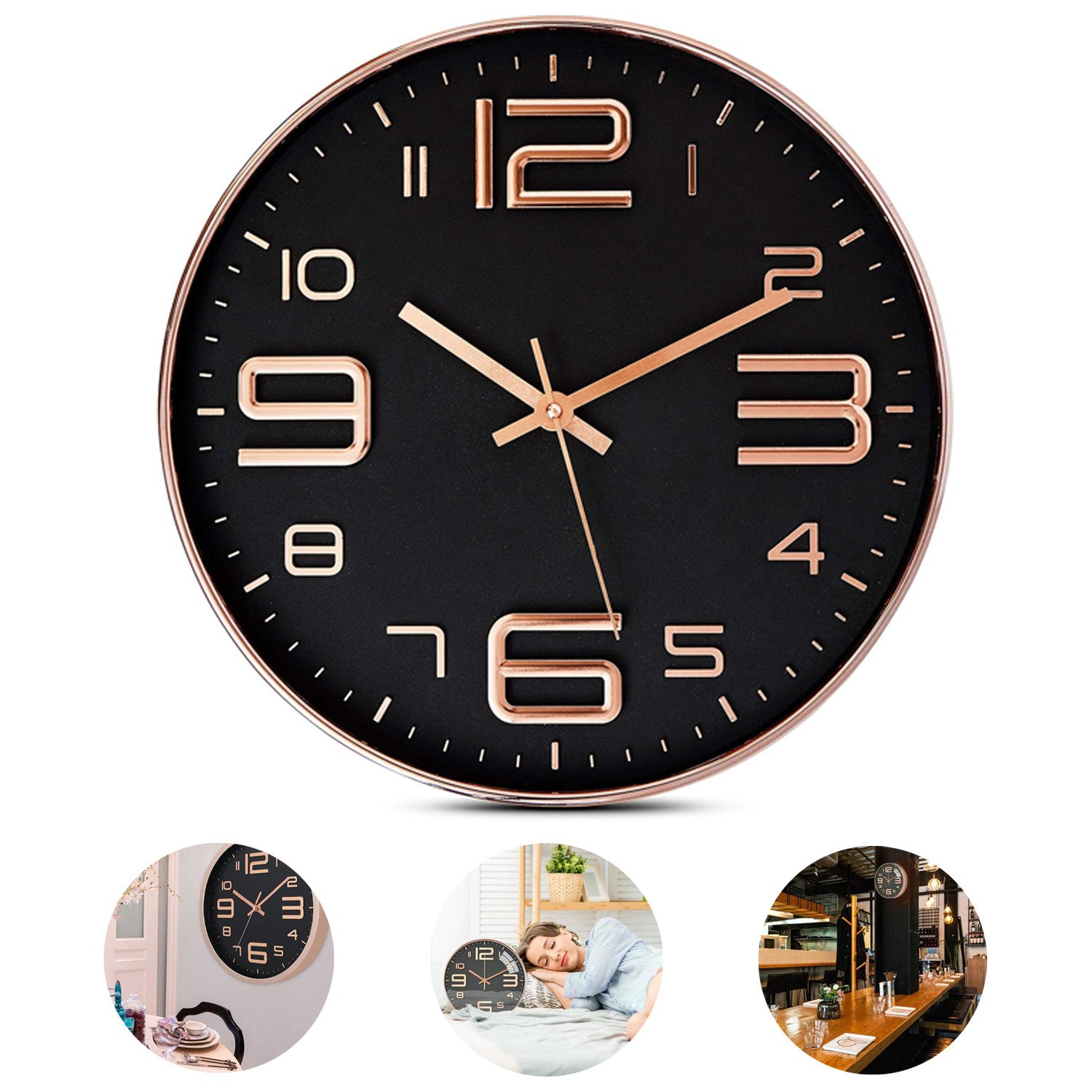 MODFU Wanduhr 30 cm Quartz Wand Uhr Modern Lautlos Uhr Wanddeko (Batteriebe günstig online kaufen