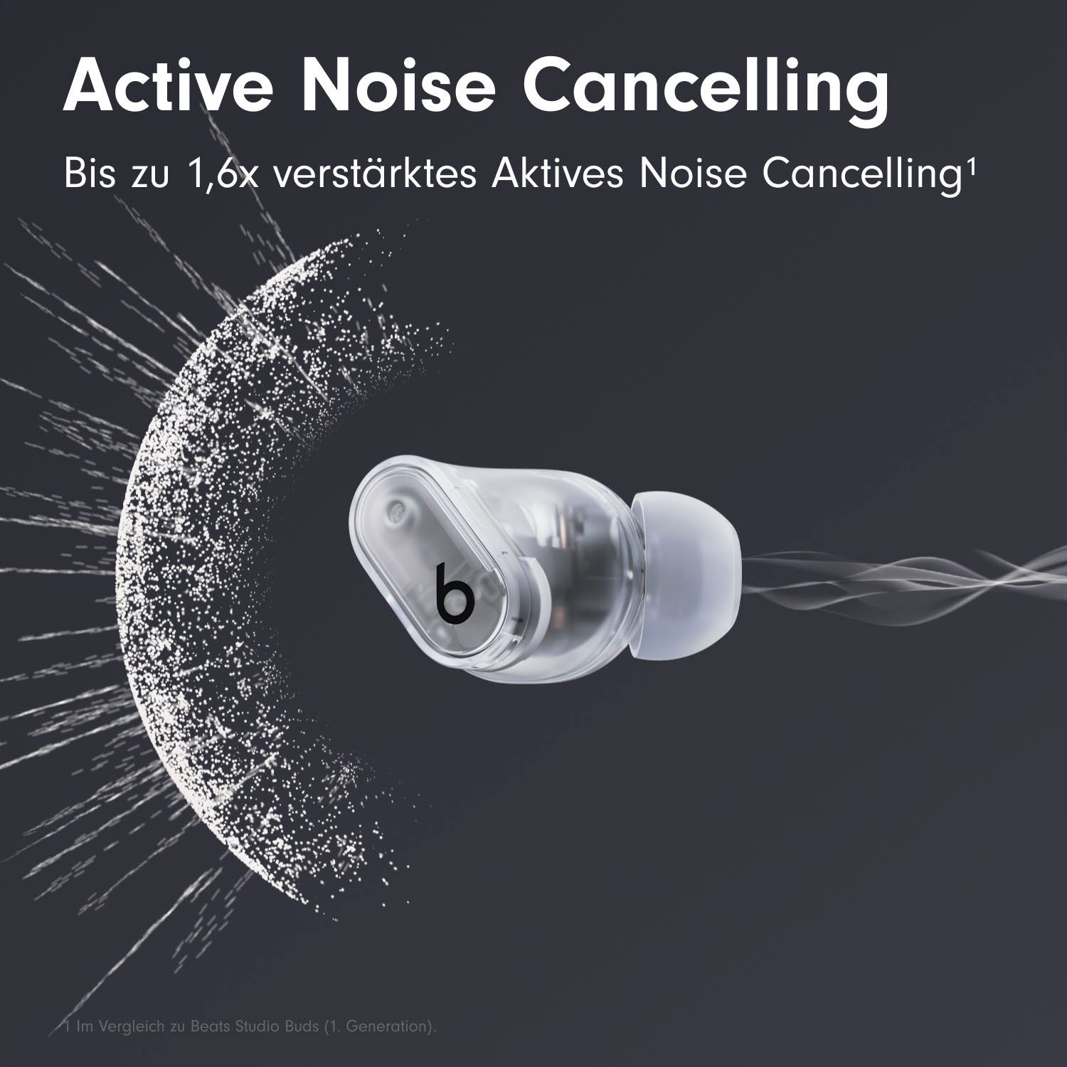 Beats by Dr. Dre Studio Buds + wireless In-Ear-Kopfhörer (Active Noise Cancelling (ANC), Sprachsteuerung, kompatibel mit Siri, Siri, Bluetooth)