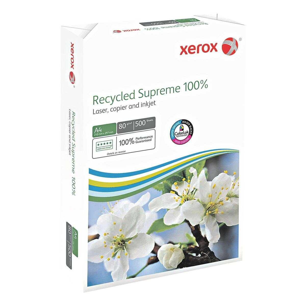 Xerox Recyclingpapier Recycled Supreme 100%, Format DIN A4, 80 g/m², 150 CIE, 500 Blatt