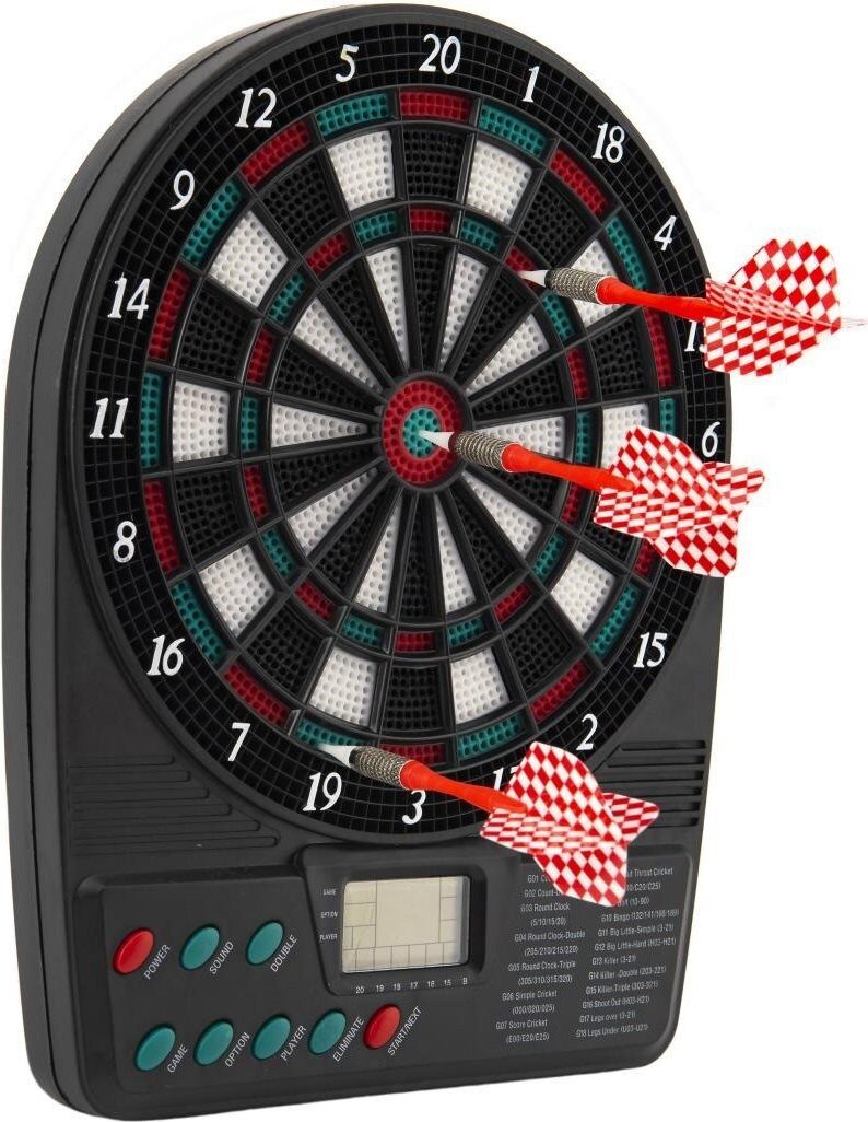 TEDDIES Dartscheibe TEDDIES Elektronisches Zielscheibe mit Pfeilen 26cm