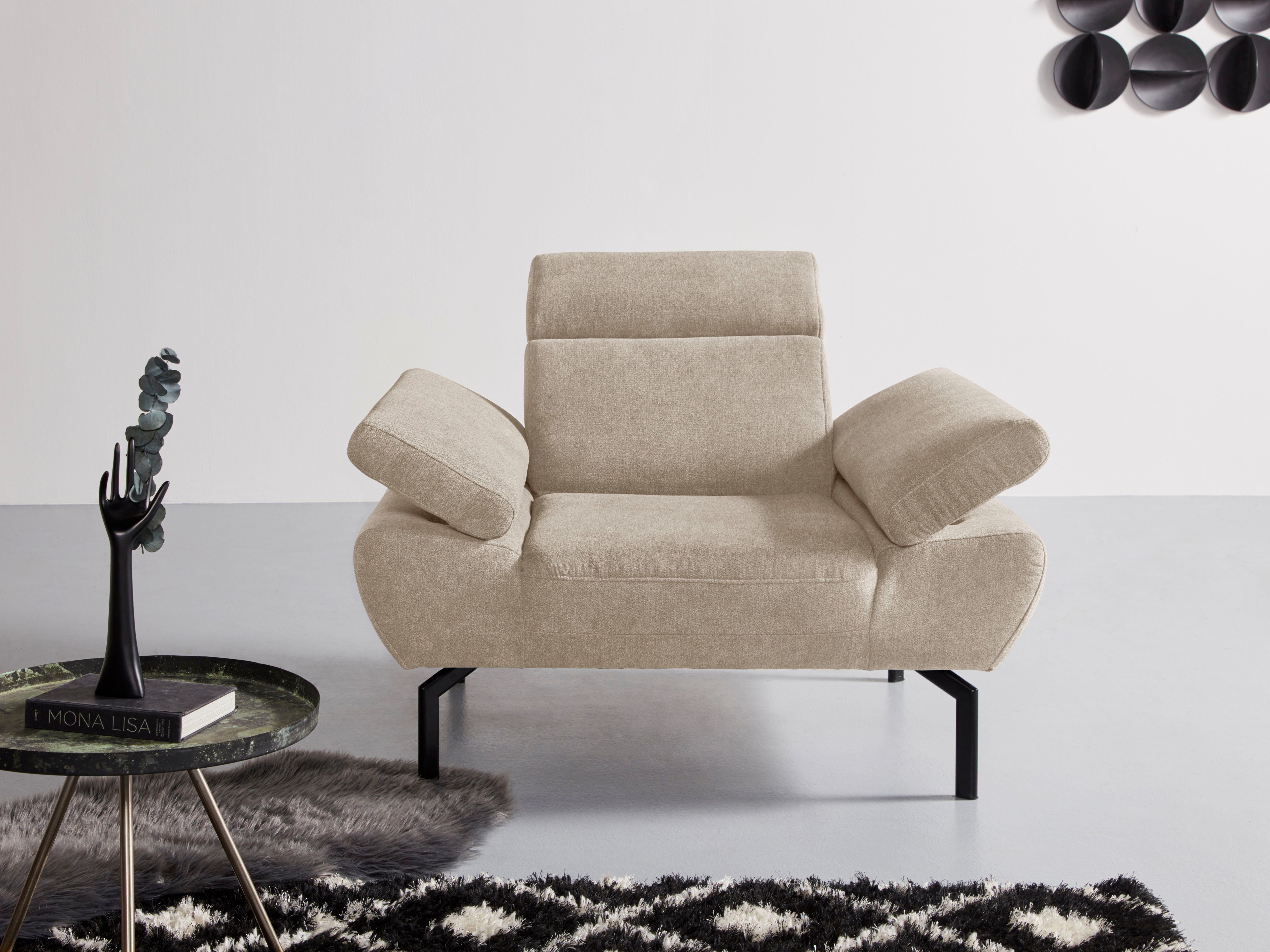 Sonderangebotsprodukte Places of Style Sessel Trapino Luxus, in Rückenverstellung, wahlweise mit Luxus-Microfaser Lederoptik