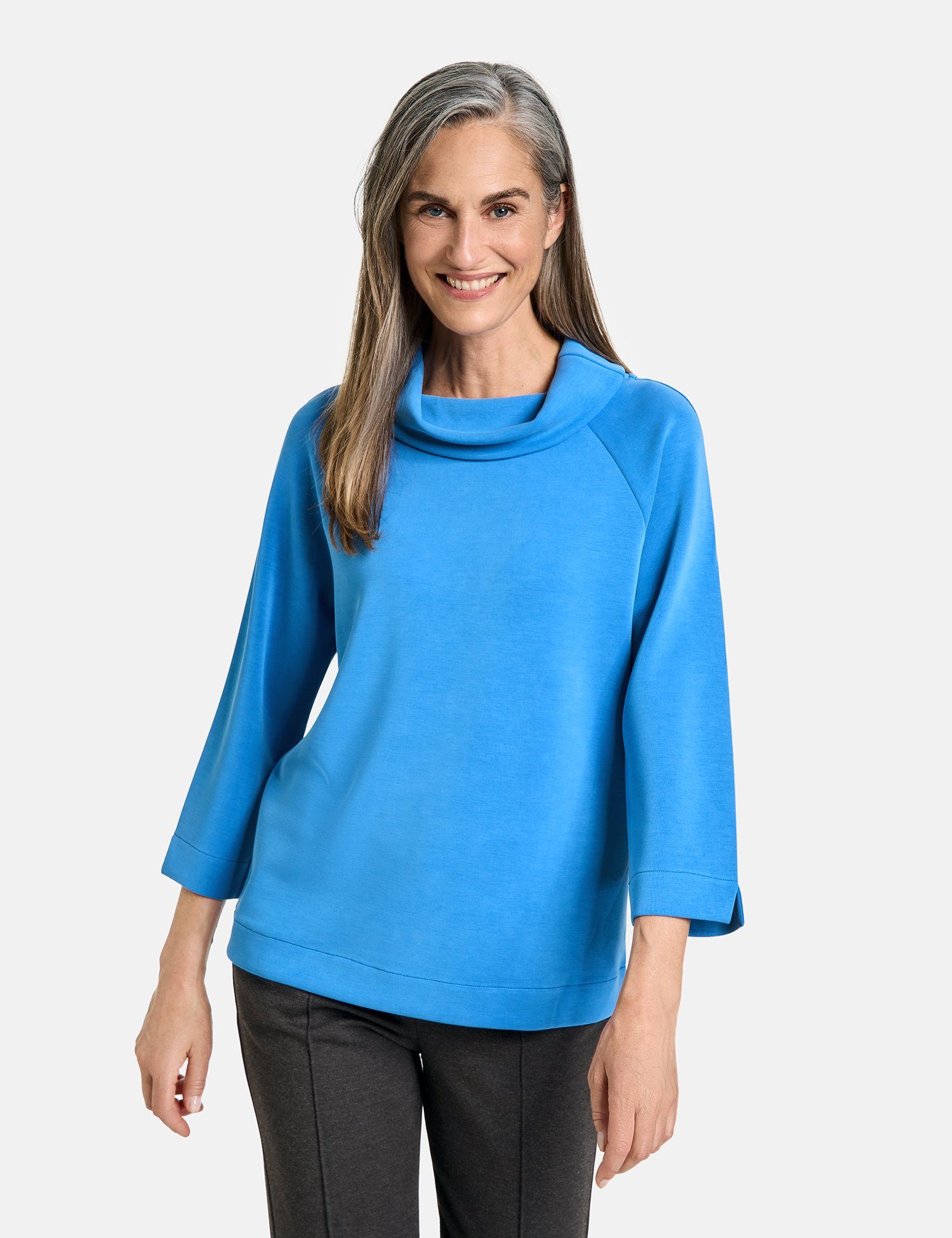 GERRY WEBER 3/4-Arm-Shirt 3/4 Arm Shirt aus Interlock-Jersey Bright Blue