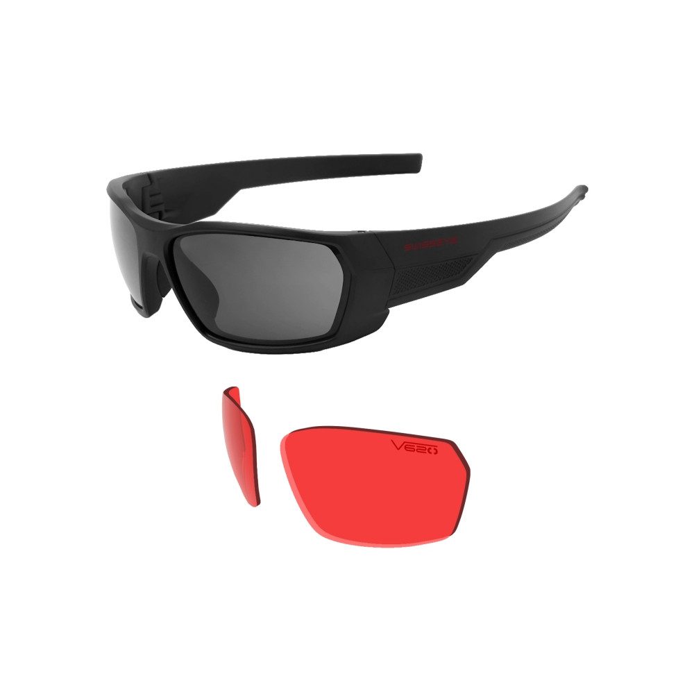 SWISS EYE® Fahrradbrille GHOST V620 Schutzbrille Schwarz